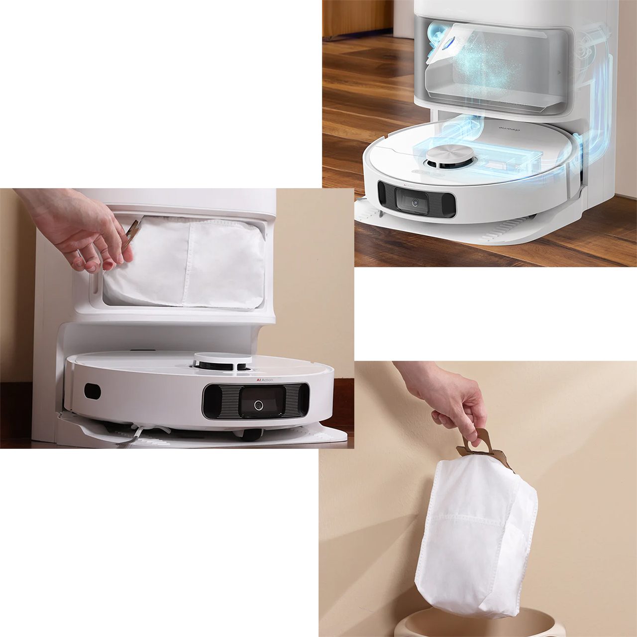 Tự động làm sạch hộp rác và lưu trữ rác đến 60 ngày