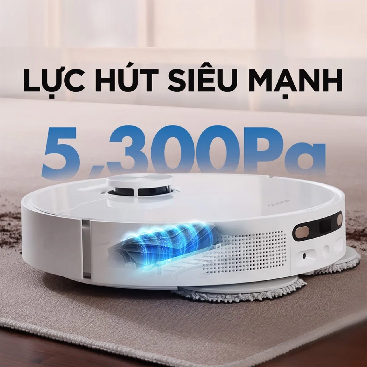 Lực hút siêu mạnh đến 5300Pa