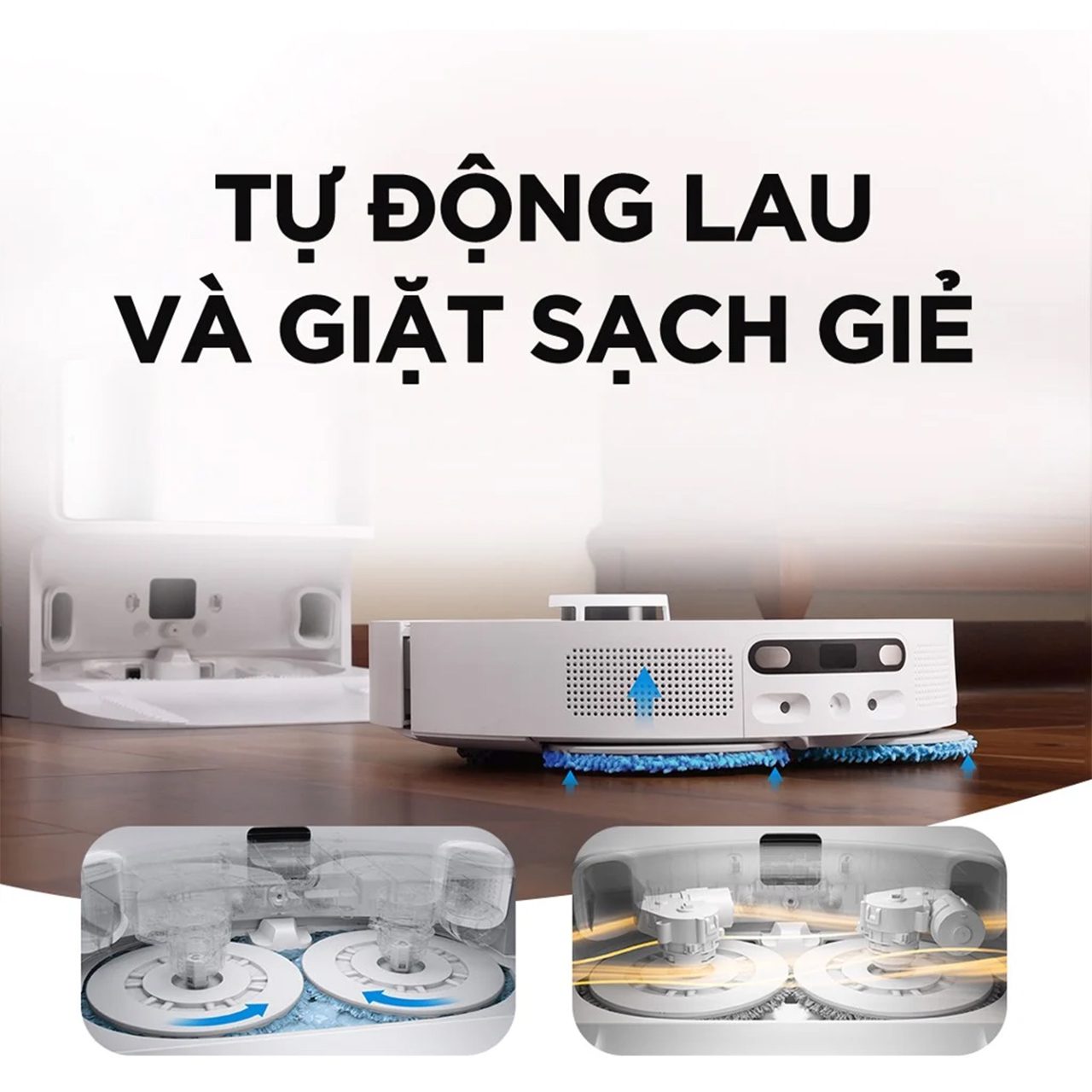 Dreame Bot L10 Ultra tự giặc giẻ lau