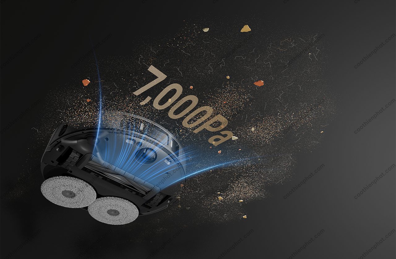 Lực hút cực khủng 7000Pa