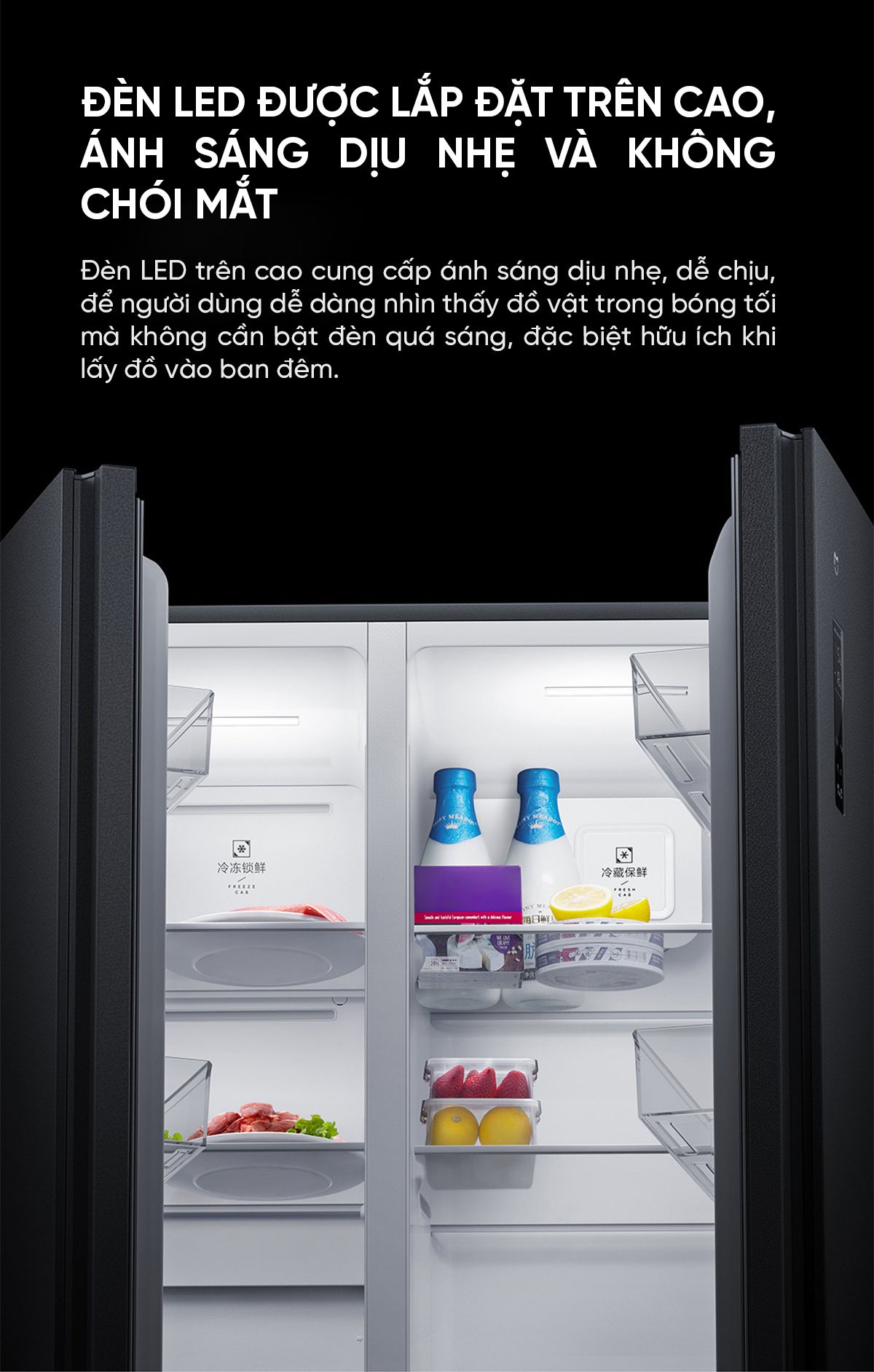 Tủ lạnh Xiaomi Mijia 536L, Side by Side, làm lạnh nhanh, tiết kiệm điện