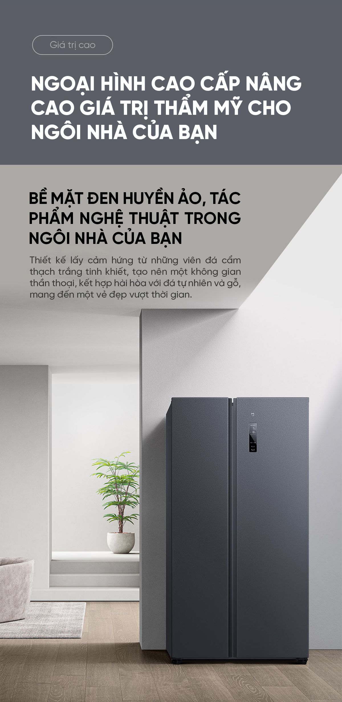 Tủ lạnh Xiaomi Mijia 536L, Side by Side, làm lạnh nhanh, tiết kiệm điện