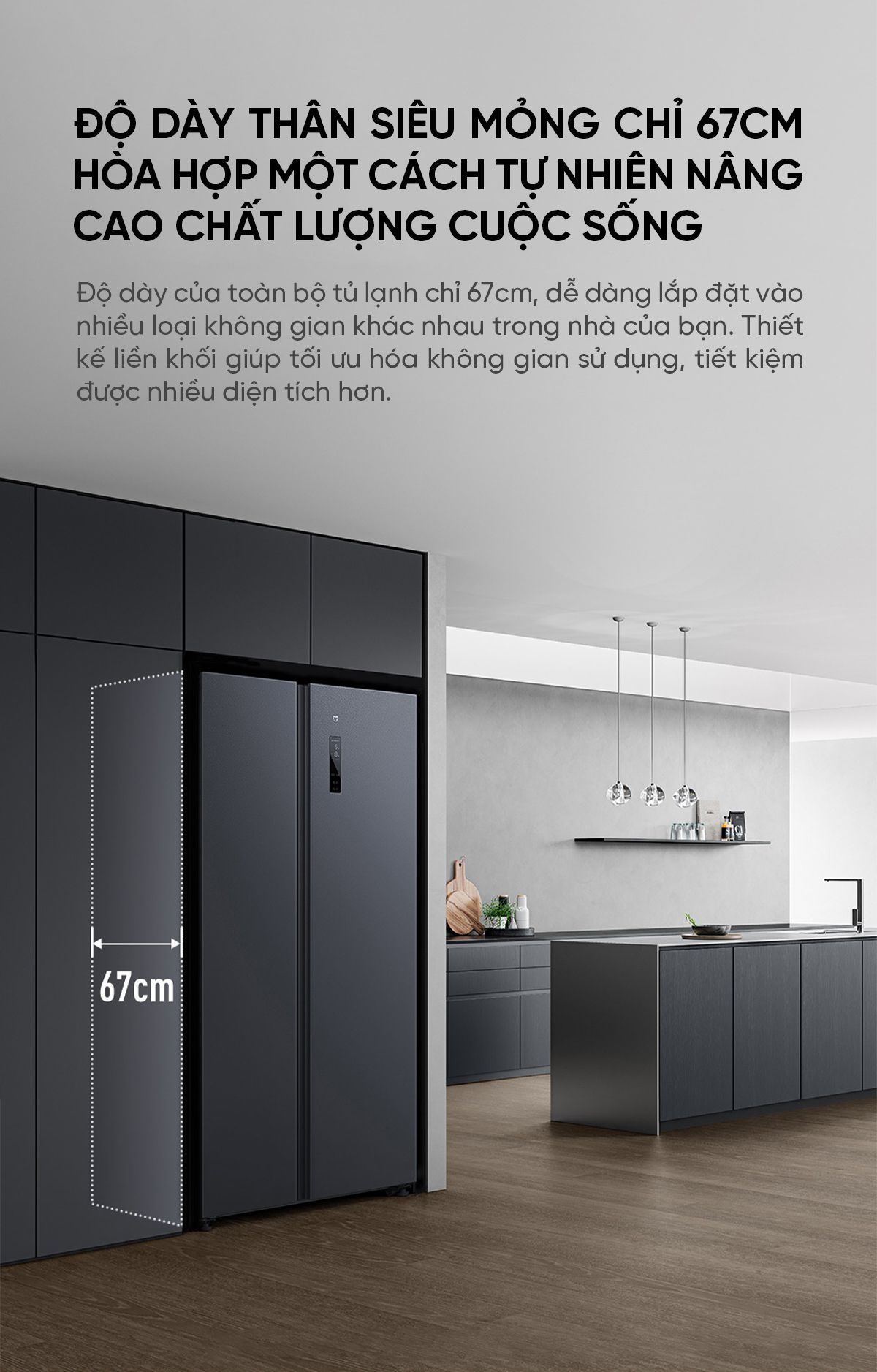 Tủ lạnh Xiaomi Mijia 536L, Side by Side, làm lạnh nhanh, tiết kiệm điện
