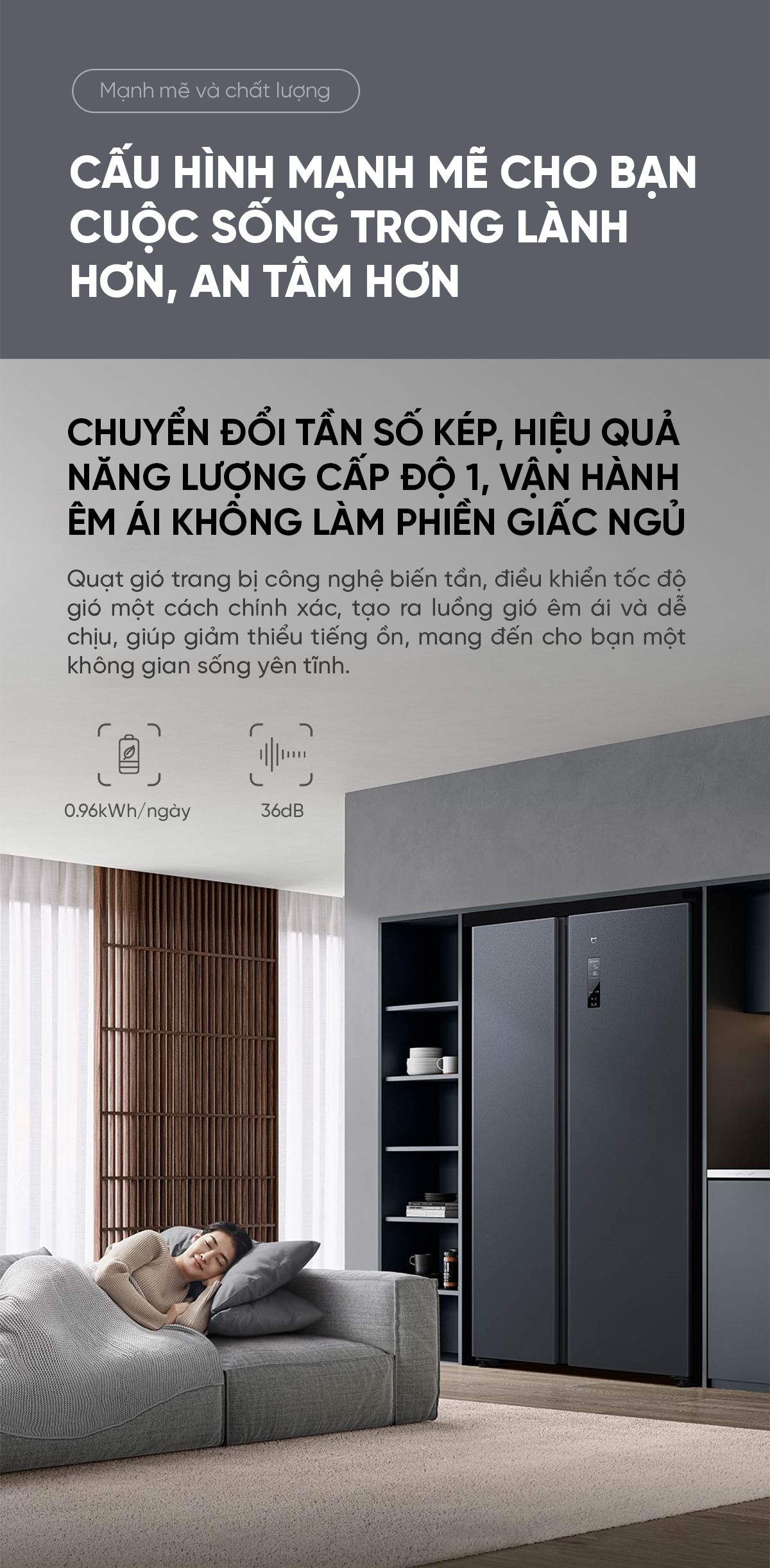 Tủ lạnh Xiaomi Mijia 536L, Side by Side, làm lạnh nhanh, tiết kiệm điện