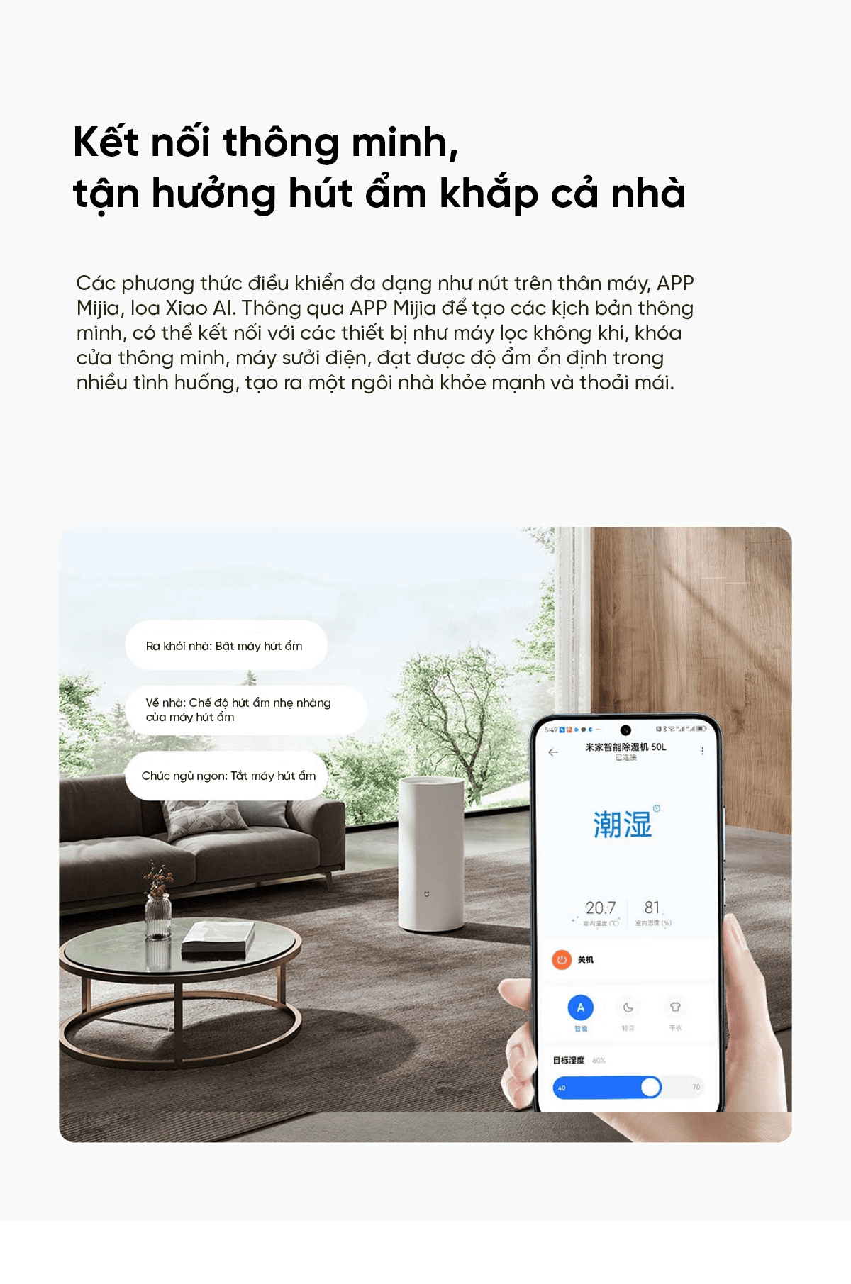Máy hút ẩm thông minh Xiaomi Mijia 50L