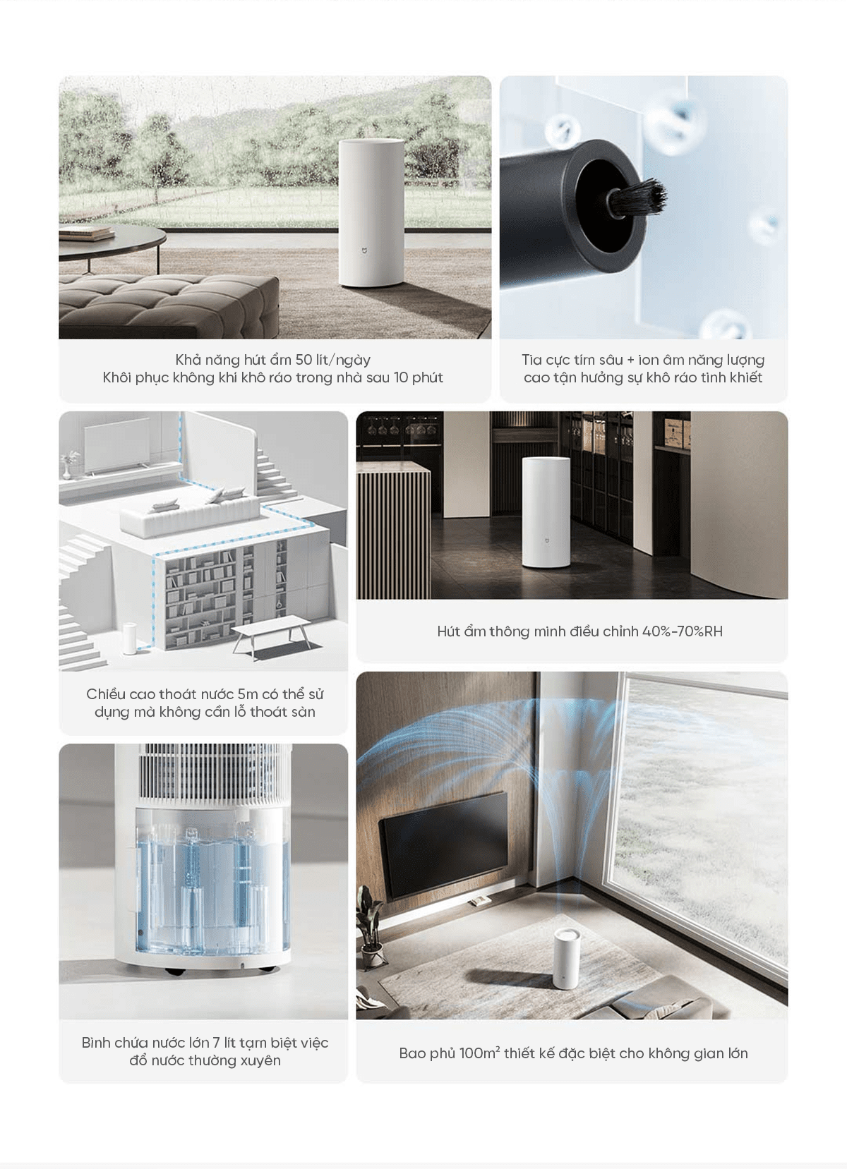 Máy hút ẩm thông minh Xiaomi Mijia 50L