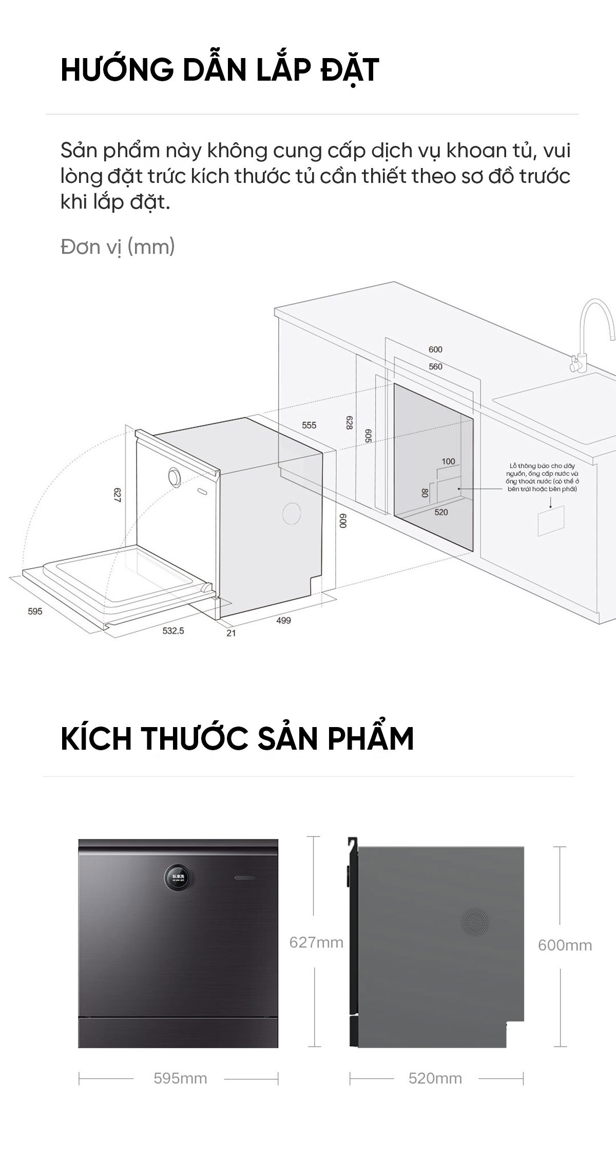 Máy rửa bát Xiaomi Mijia VDW0801M 8 bộ