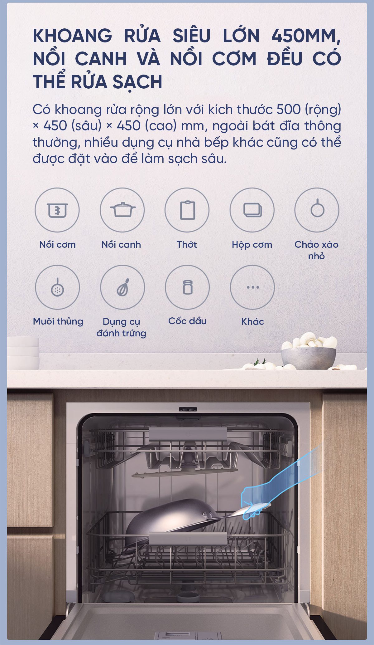 Máy rửa bát Xiaomi Mijia VDW0801M 8 bộ