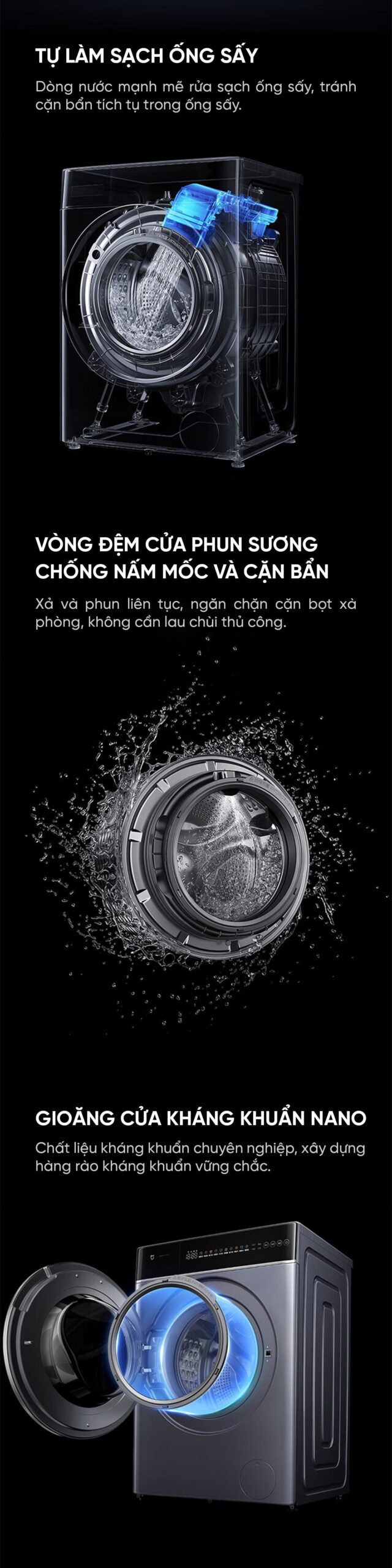 Máy giặt sấy Xiaomi Mijia MJ301 Pro giặt 10kg, sấy 7kg
