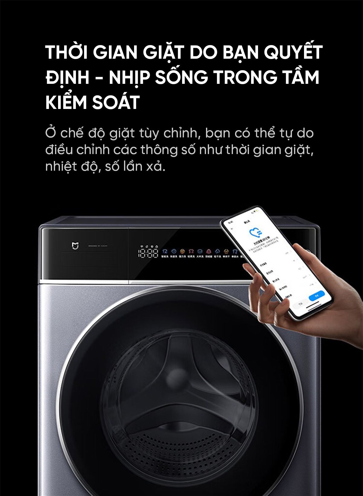 Máy giặt sấy Xiaomi Mijia MJ301 Pro giặt 10kg, sấy 7kg