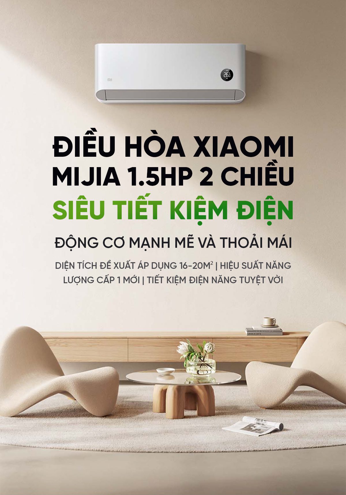 Điều hòa Xiaomi Mijia KFR-35GW/N1A3 1.5HP 2 chiều