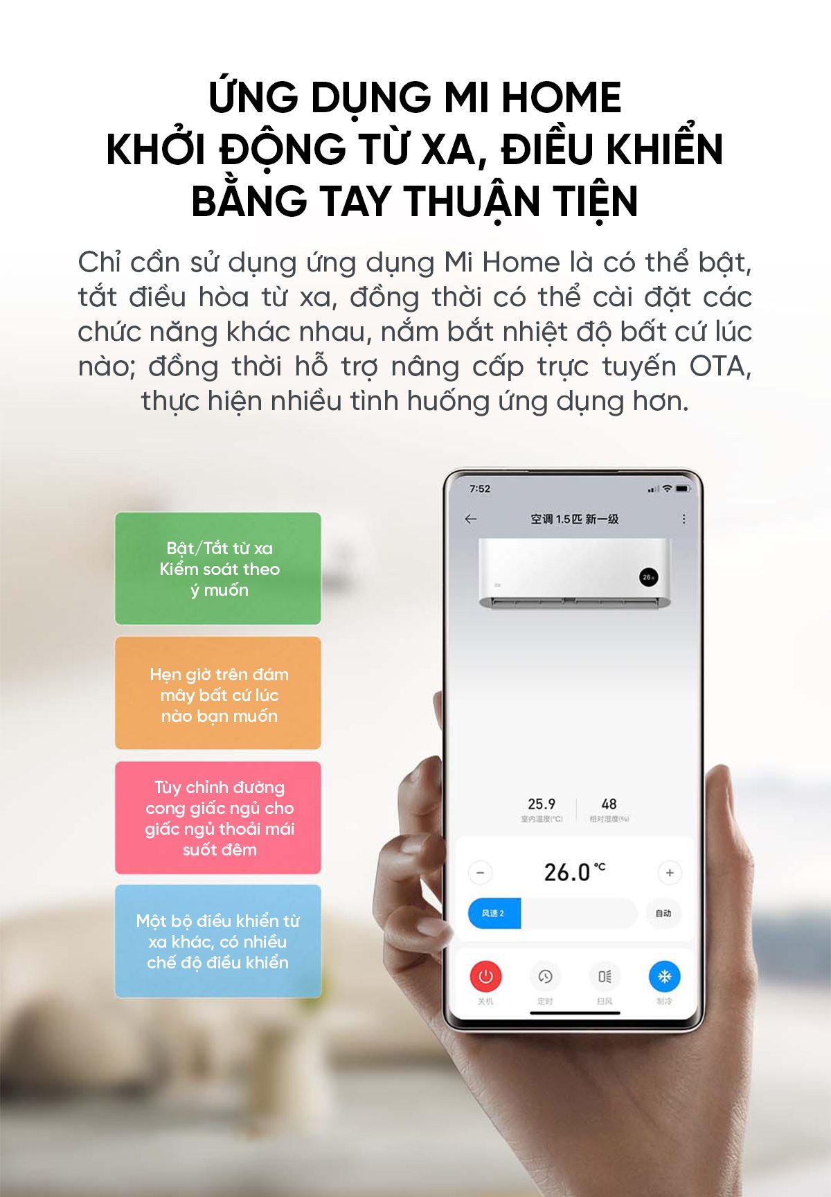 Điều hòa Xiaomi Mijia KFR-35GW/N1A3 1.5HP 2 chiều
