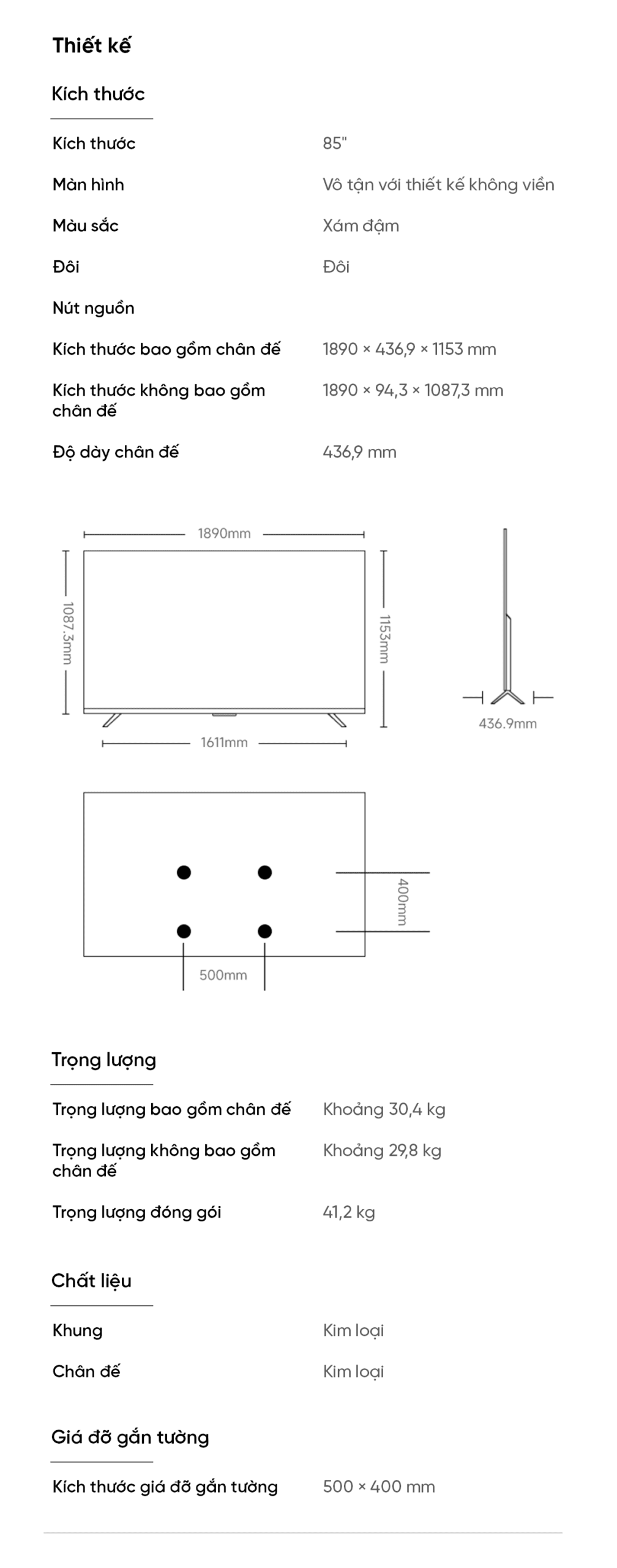 Tivi Xiaomi Max 85 Inch 2025 Bản Quốc Tế