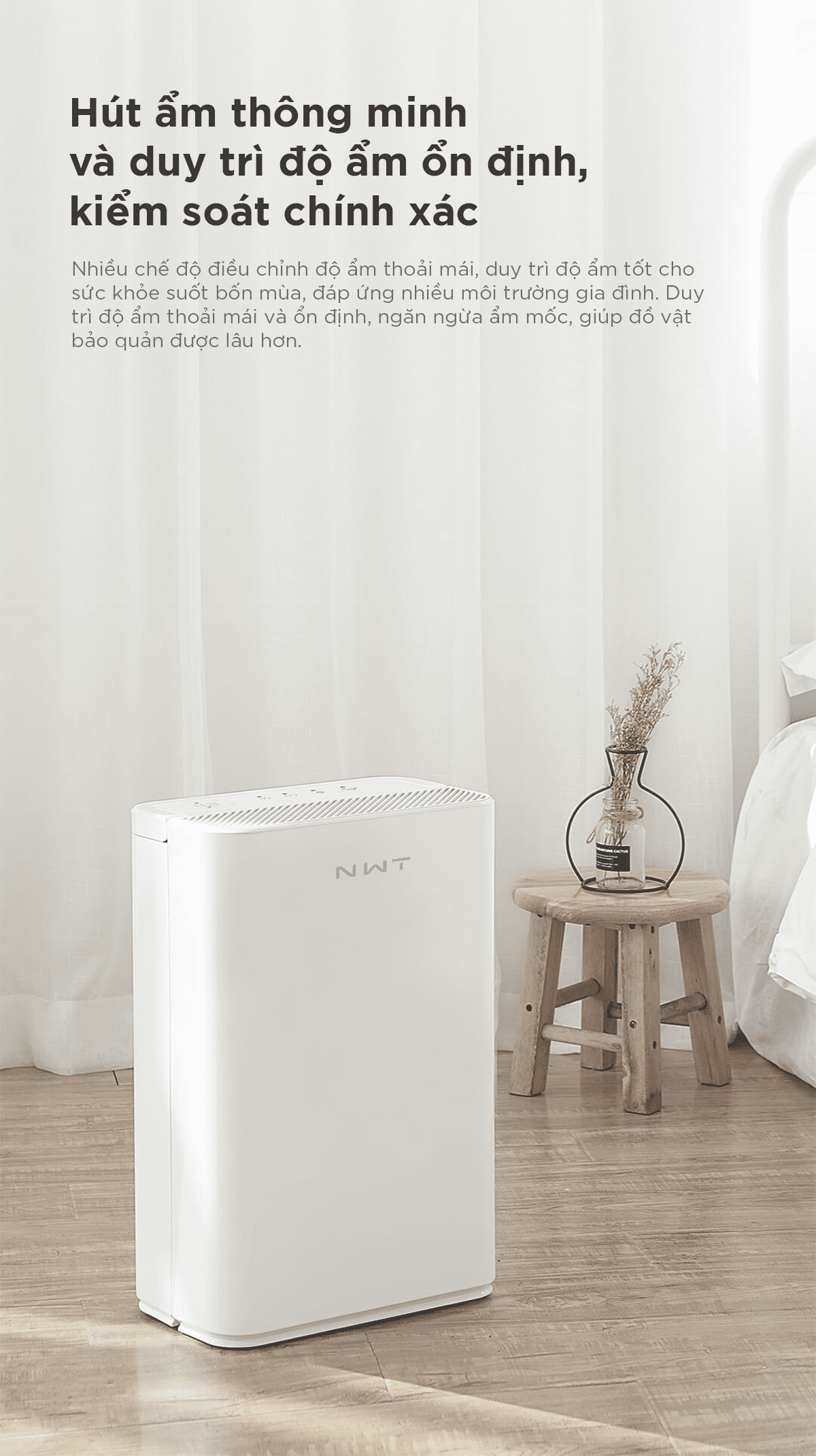 Máy Hút Ẩm Xiaomi NWT 12L Thông Minh