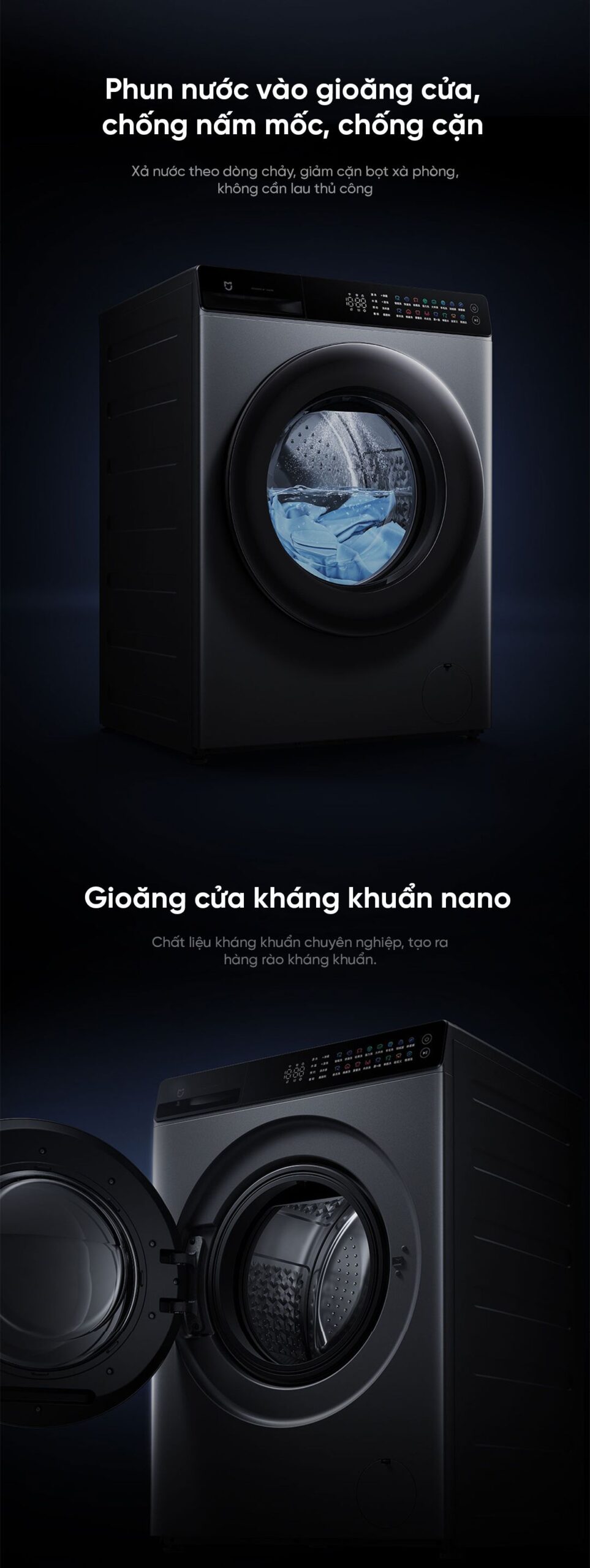 Máy giặt Xiaomi Mijia MJ108, giặt 10kg, 26 chương trình giặt