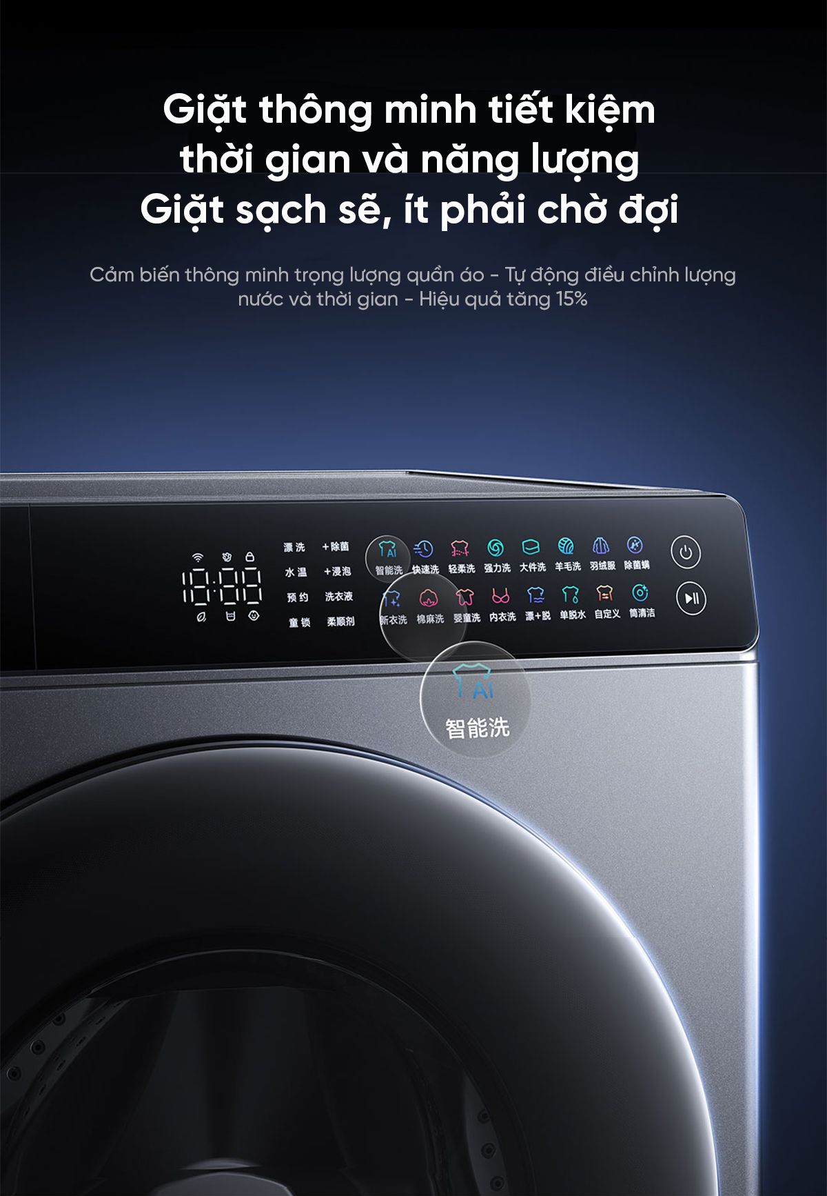 Máy giặt Xiaomi Mijia MJ108, giặt 10kg, 26 chương trình giặt