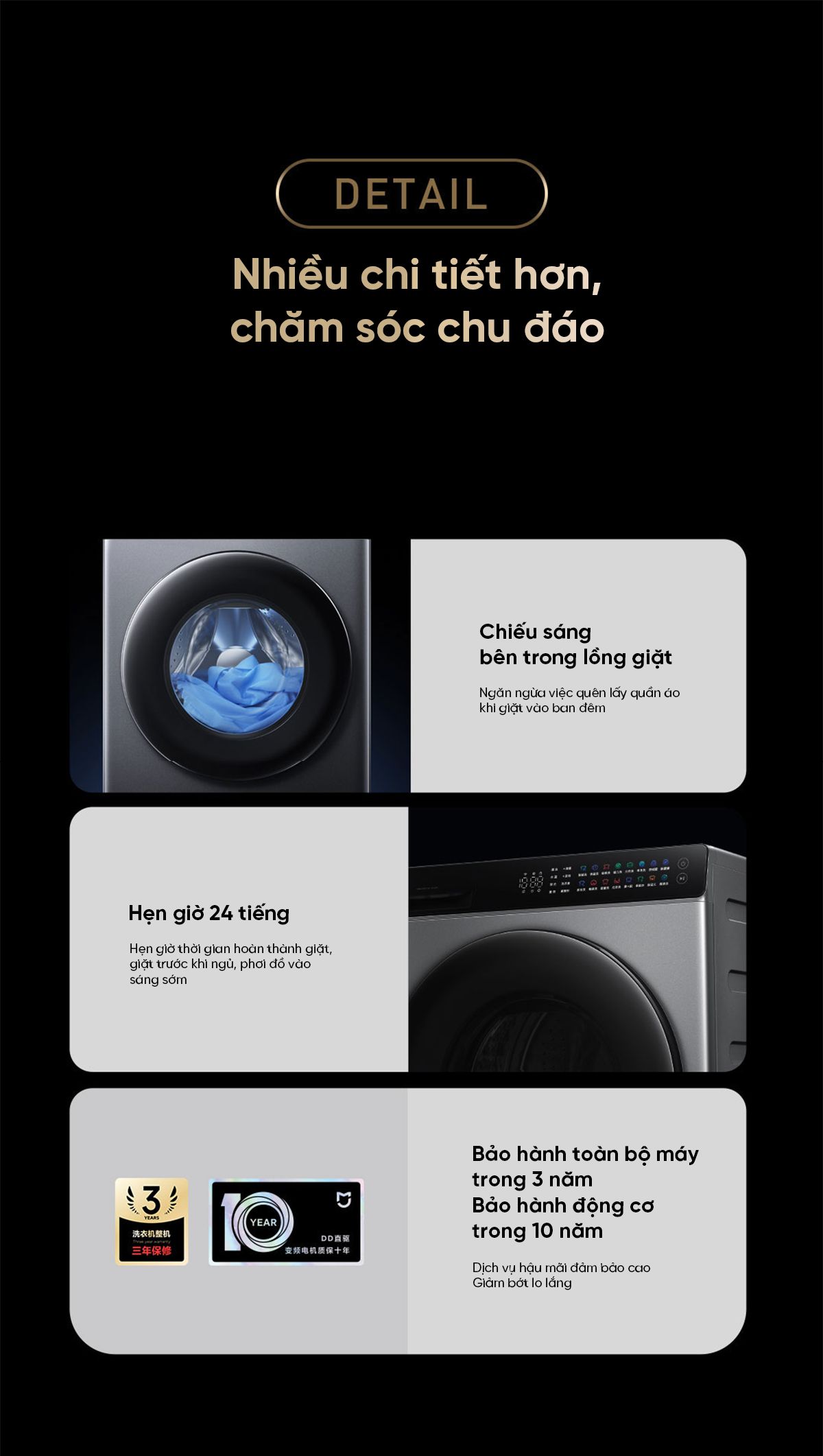 Máy giặt Xiaomi Mijia MJ108, giặt 10kg, 26 chương trình giặt