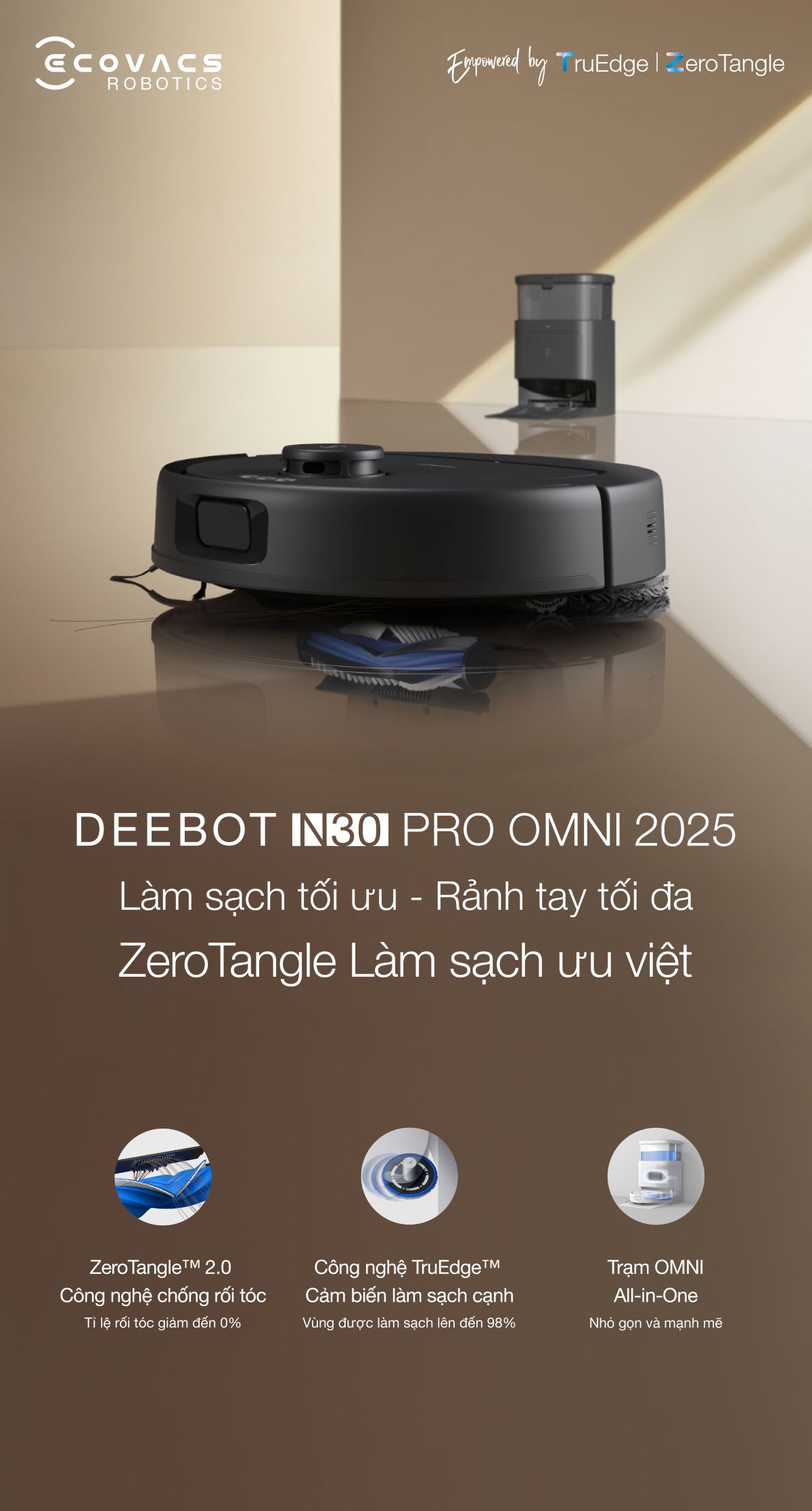 Robot hút bụi Ecovacs N30 Pro OMNI Bảo hành tận nhà
