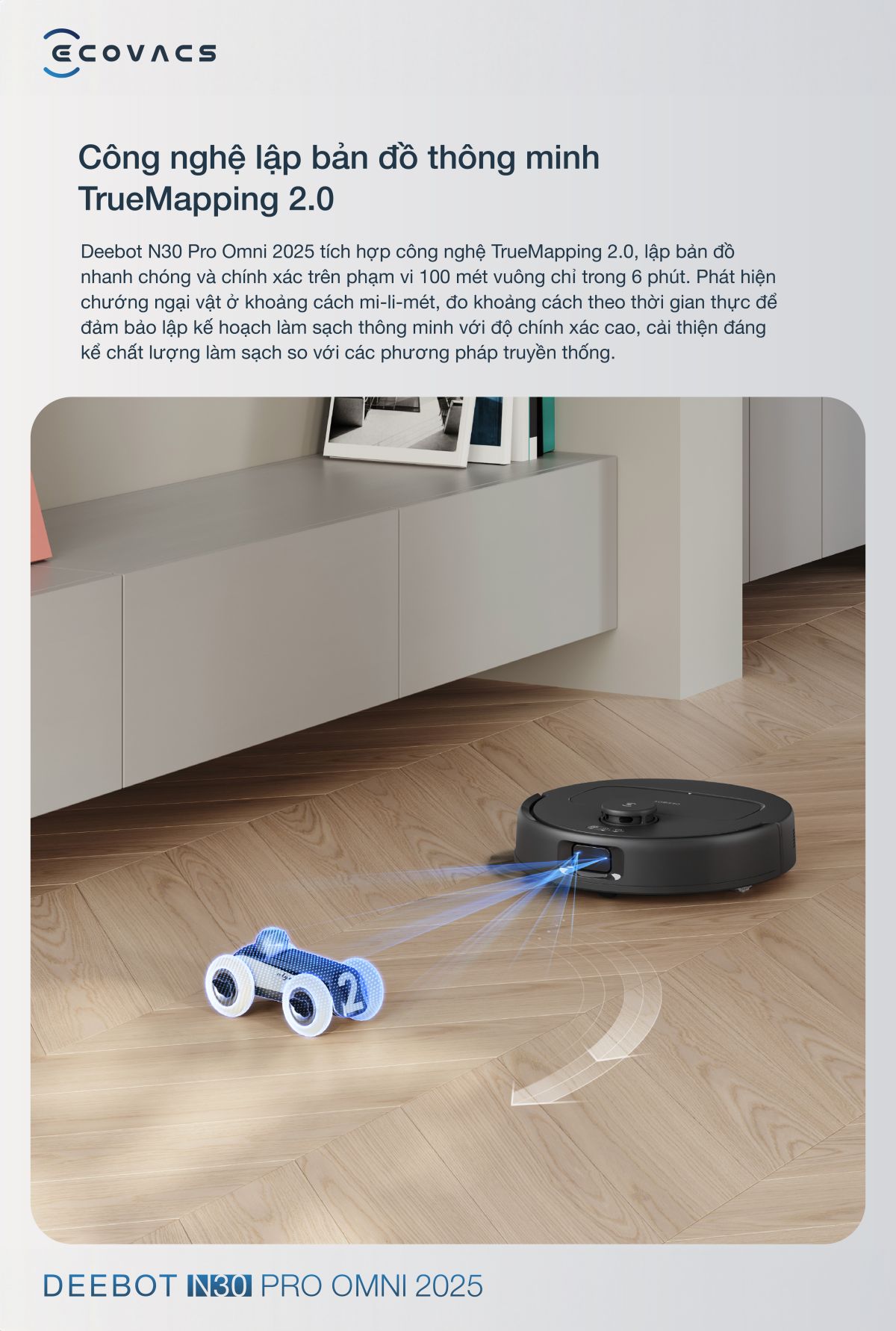 Robot hút bụi Ecovacs N30 Pro OMNI Bảo hành tận nhà