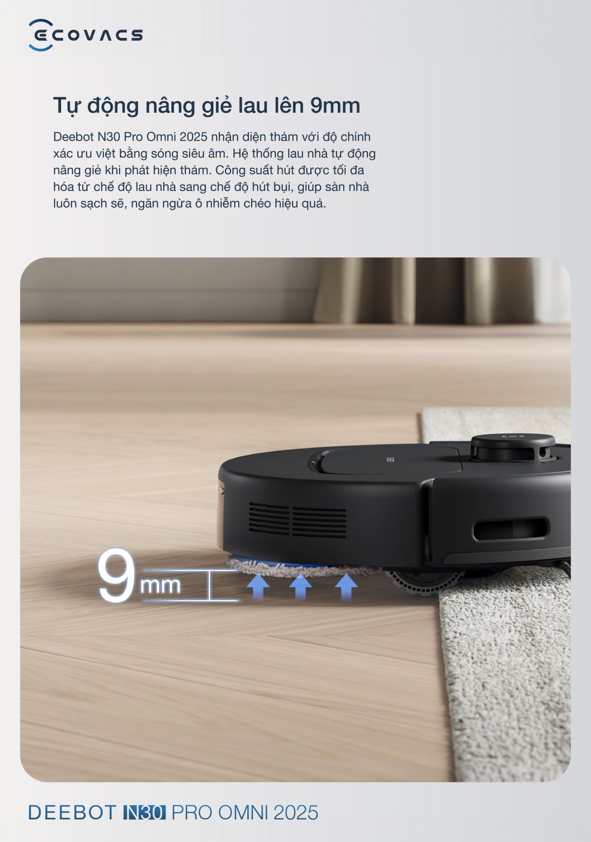 Robot hút bụi Ecovacs N30 Pro OMNI Bảo hành tận nhà