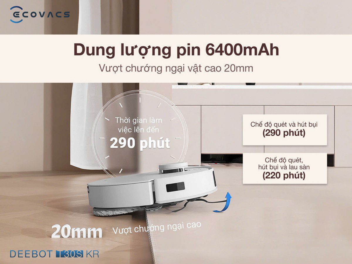 Robot hút bụi Ecovacs T30S KR Bảo hành tận nhà