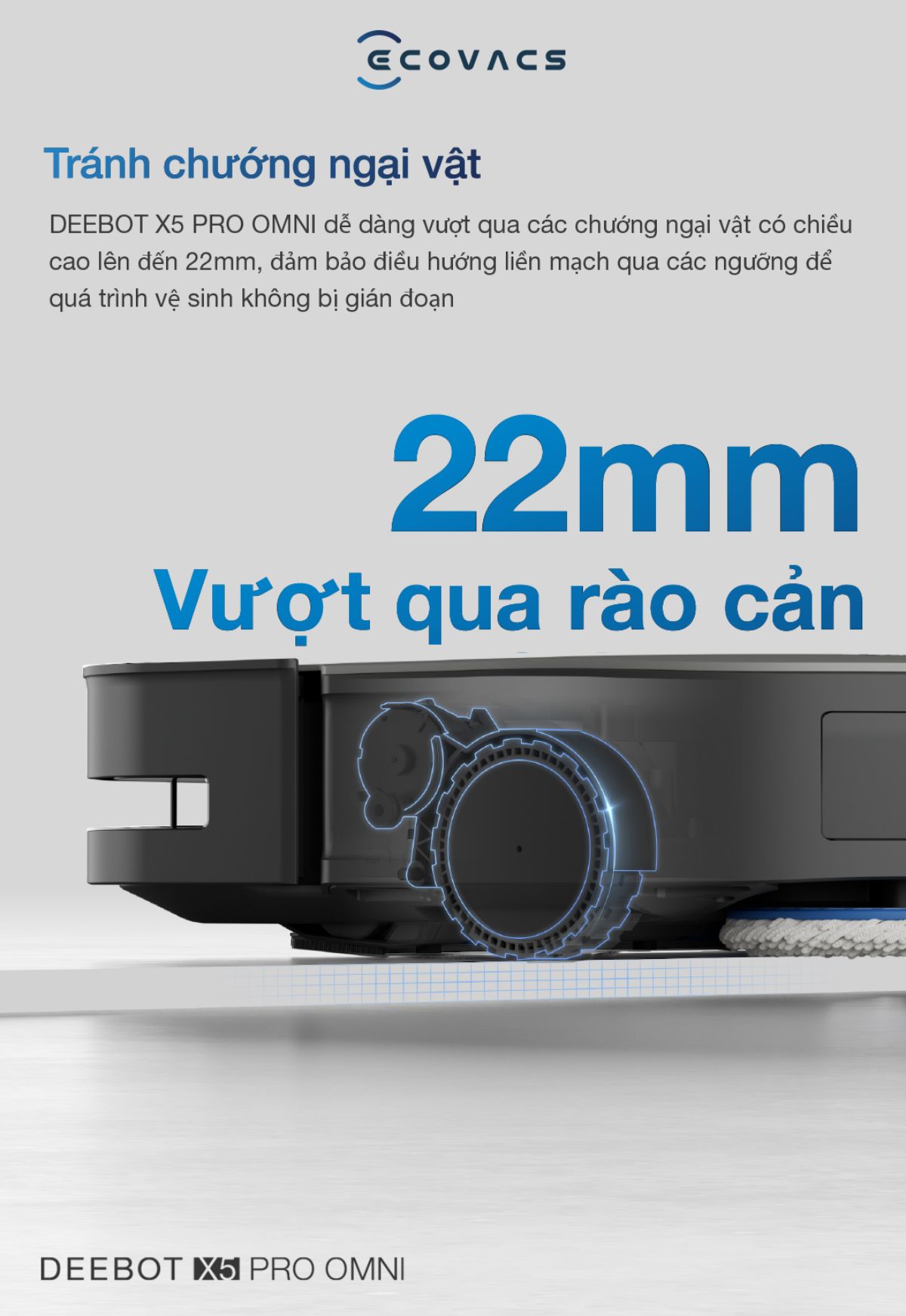 Robot hút bụi Ecovacs X5 Pro Omni