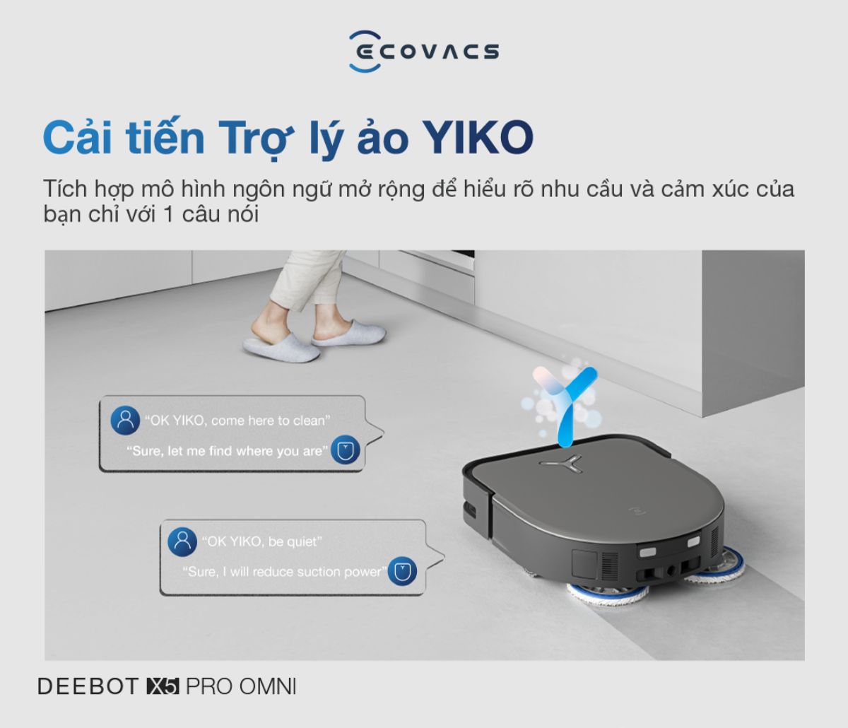 Robot hút bụi Ecovacs X5 Pro Omni