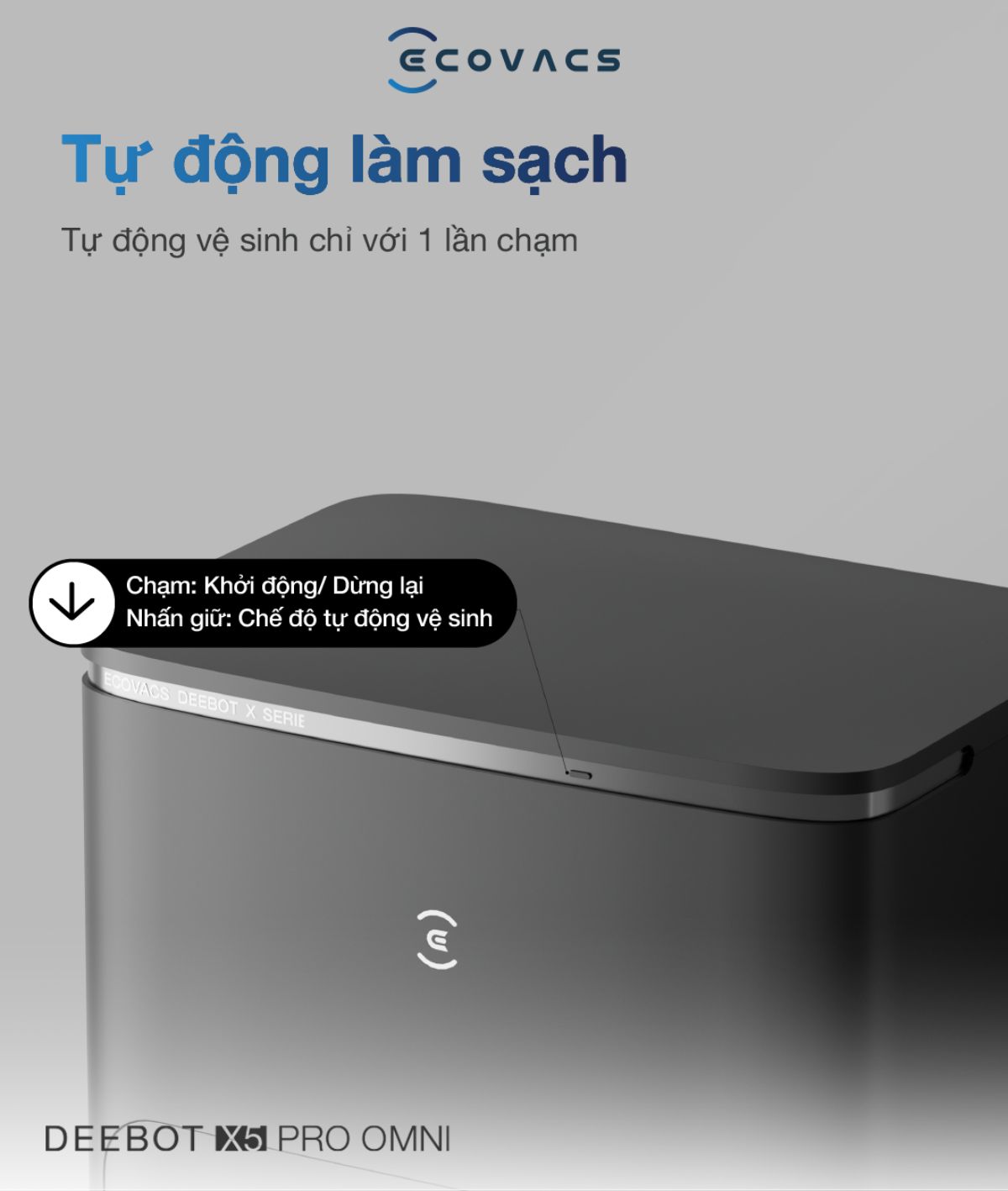 Robot hút bụi Ecovacs X5 Pro Omni
