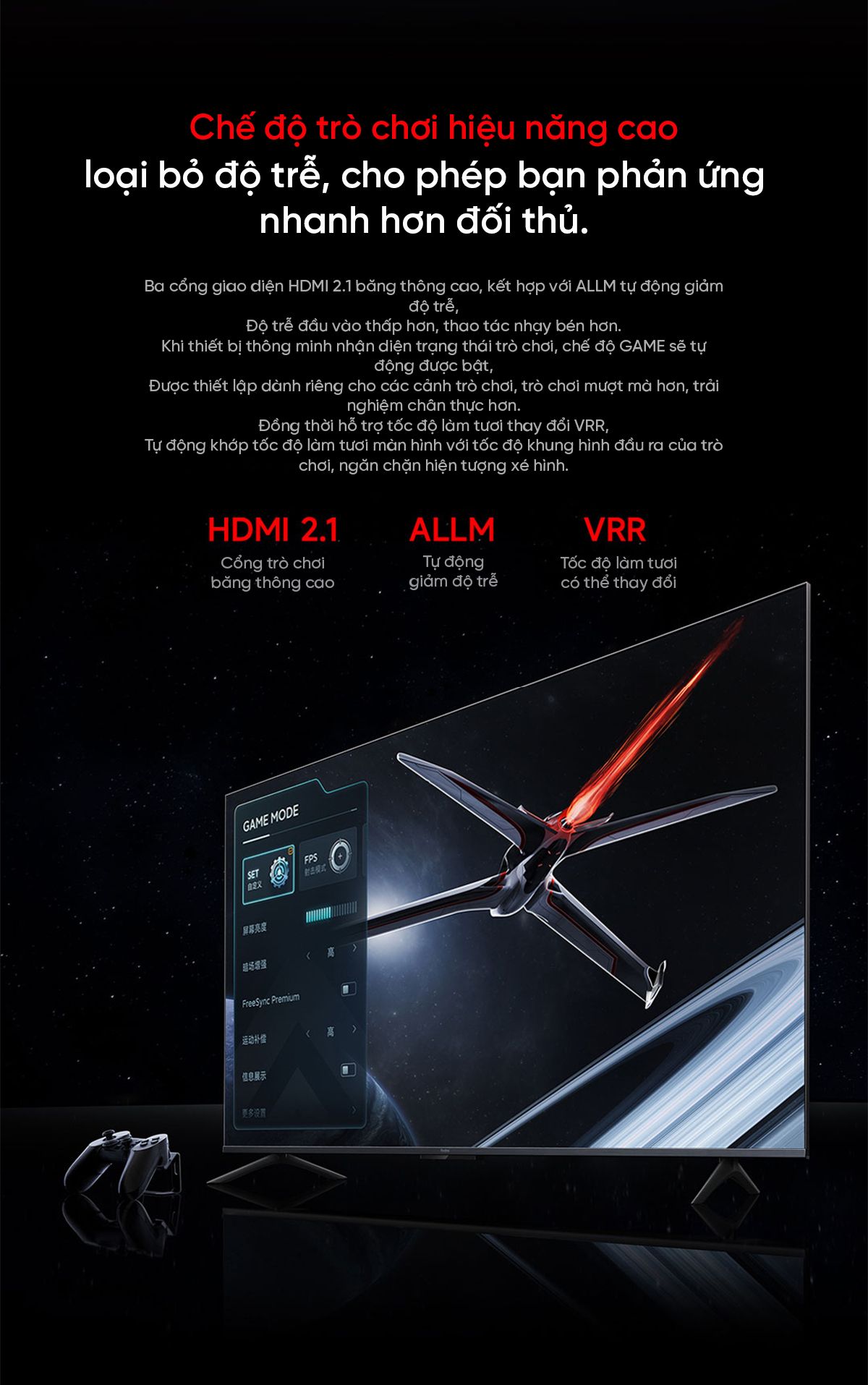 Tivi Xiaomi Redmi X 75 Inch 2025 - Tần Số Quét 240Hz -Ram 4GB/64GB