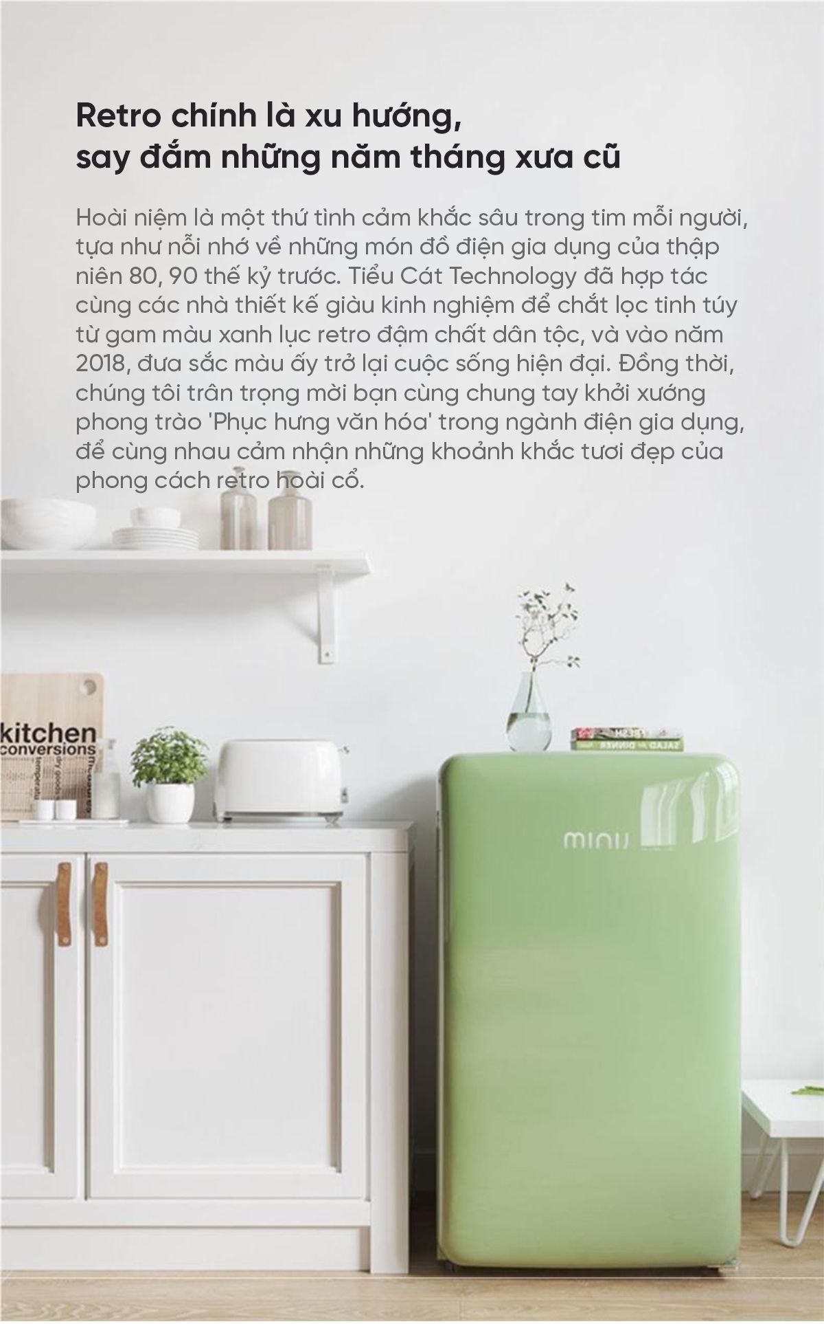 Tủ lạnh Mini MiniJ Retro 121L nhỏ gọn thiết kế hiện đại