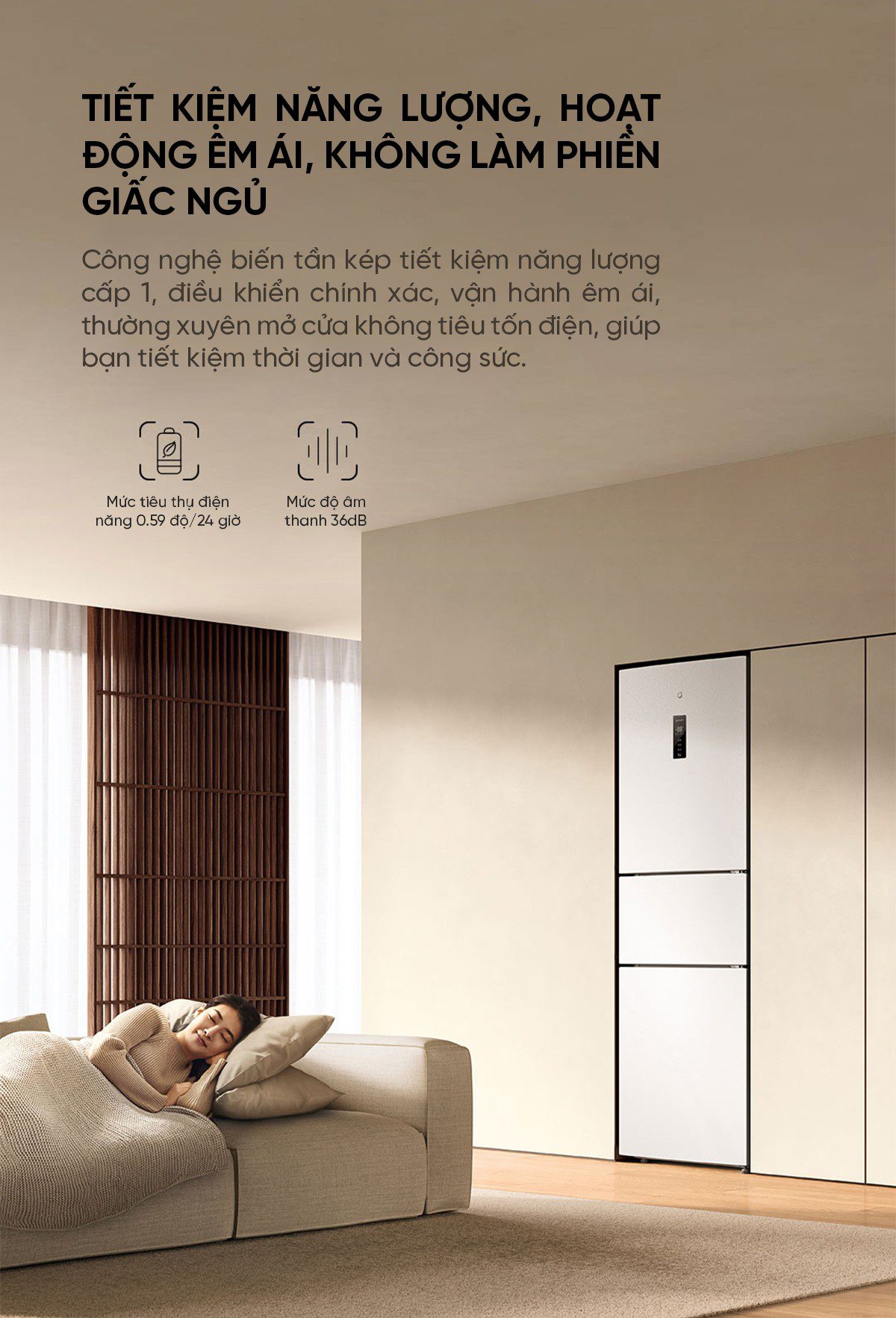 Tủ lạnh Xiaomi Mijia 256L thiết kế 3 cửa độc lập