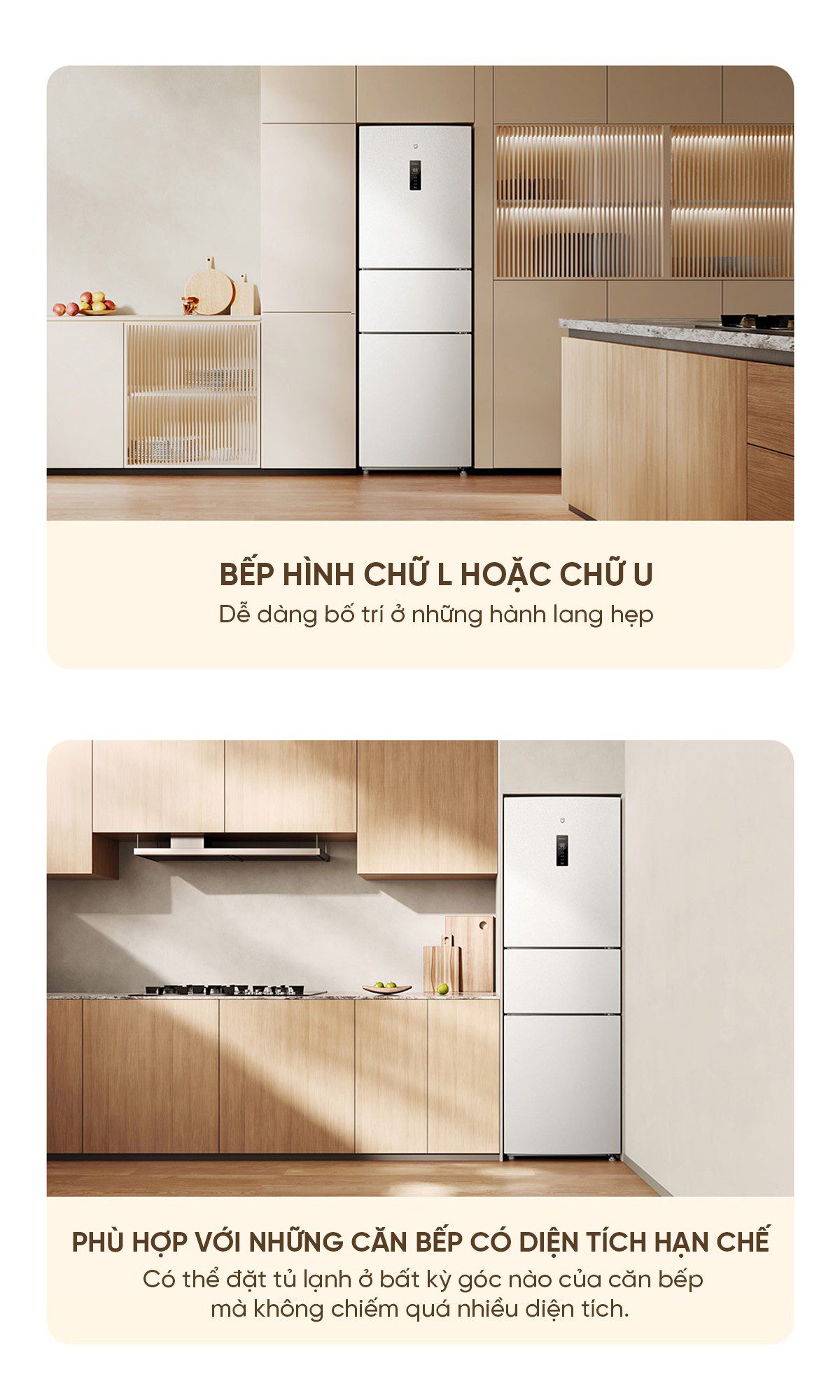 Tủ lạnh Xiaomi Mijia 256L thiết kế 3 cửa độc lập