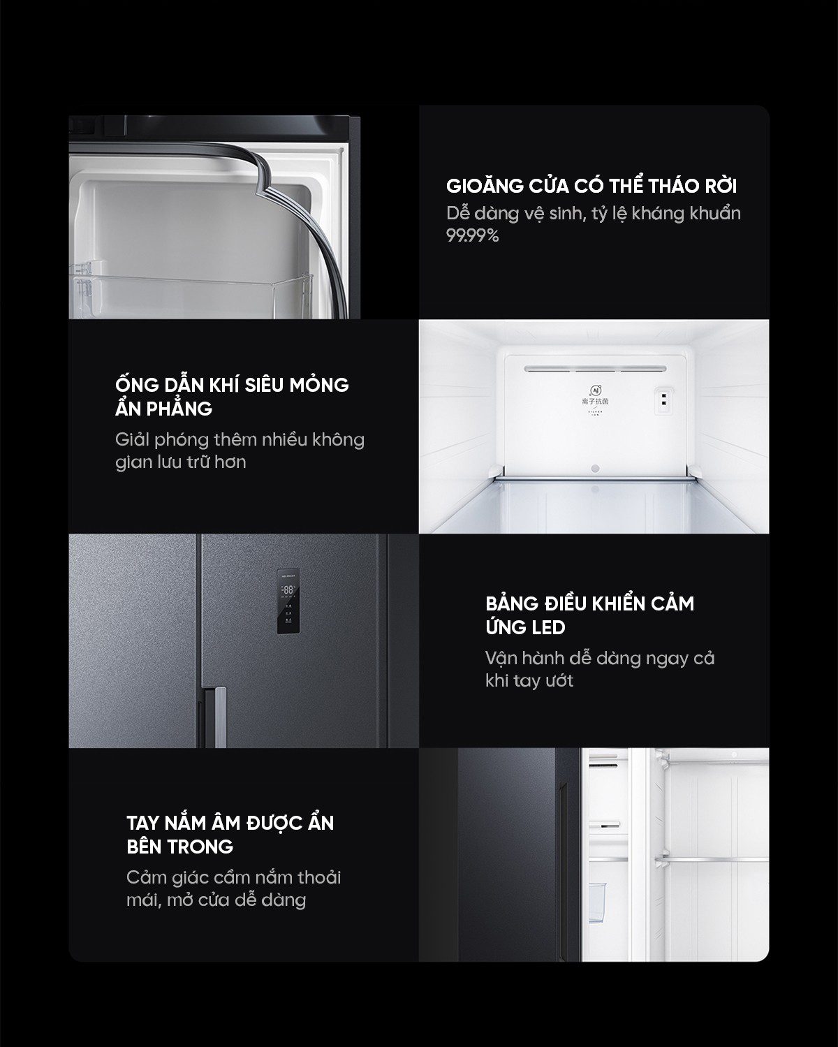 Tủ lạnh Xiaomi Mijia 501L, 2 cánh, siêu mỏng