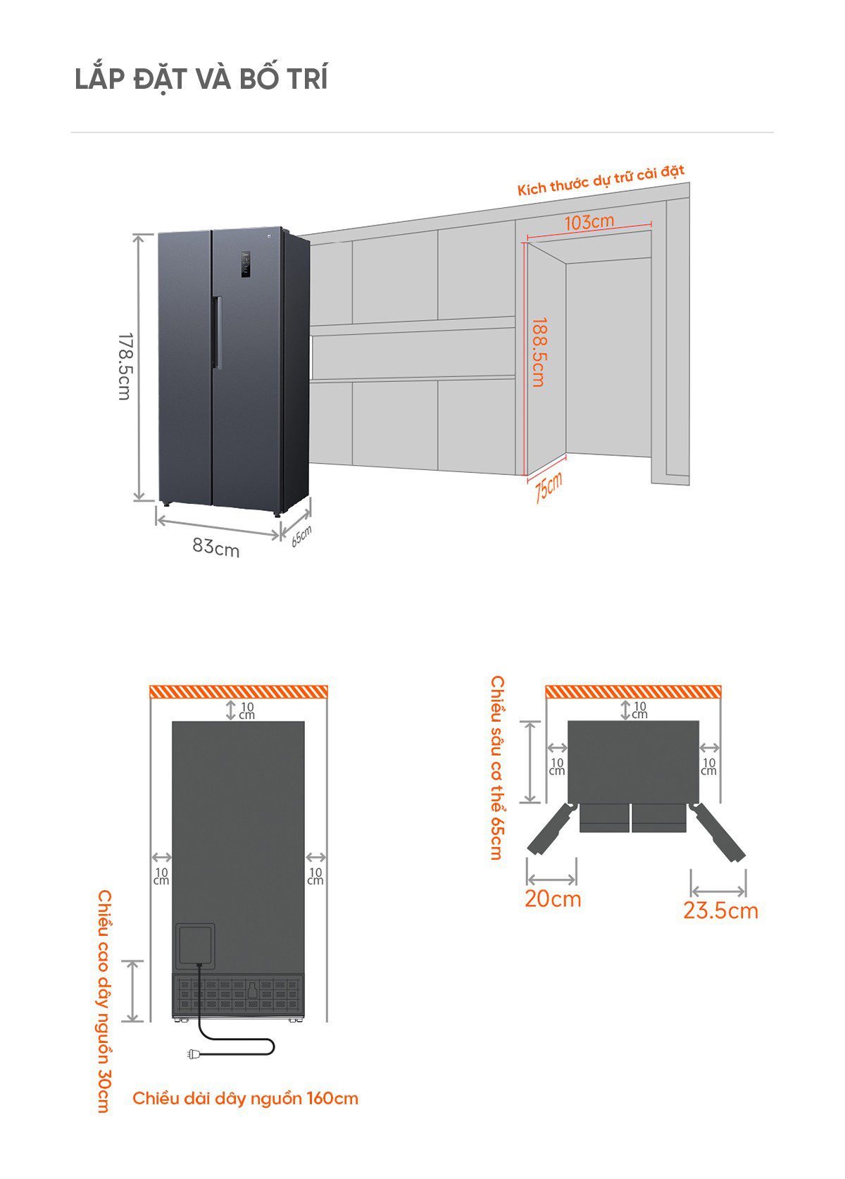Tủ lạnh Xiaomi Mijia 501L, 2 cánh, siêu mỏng