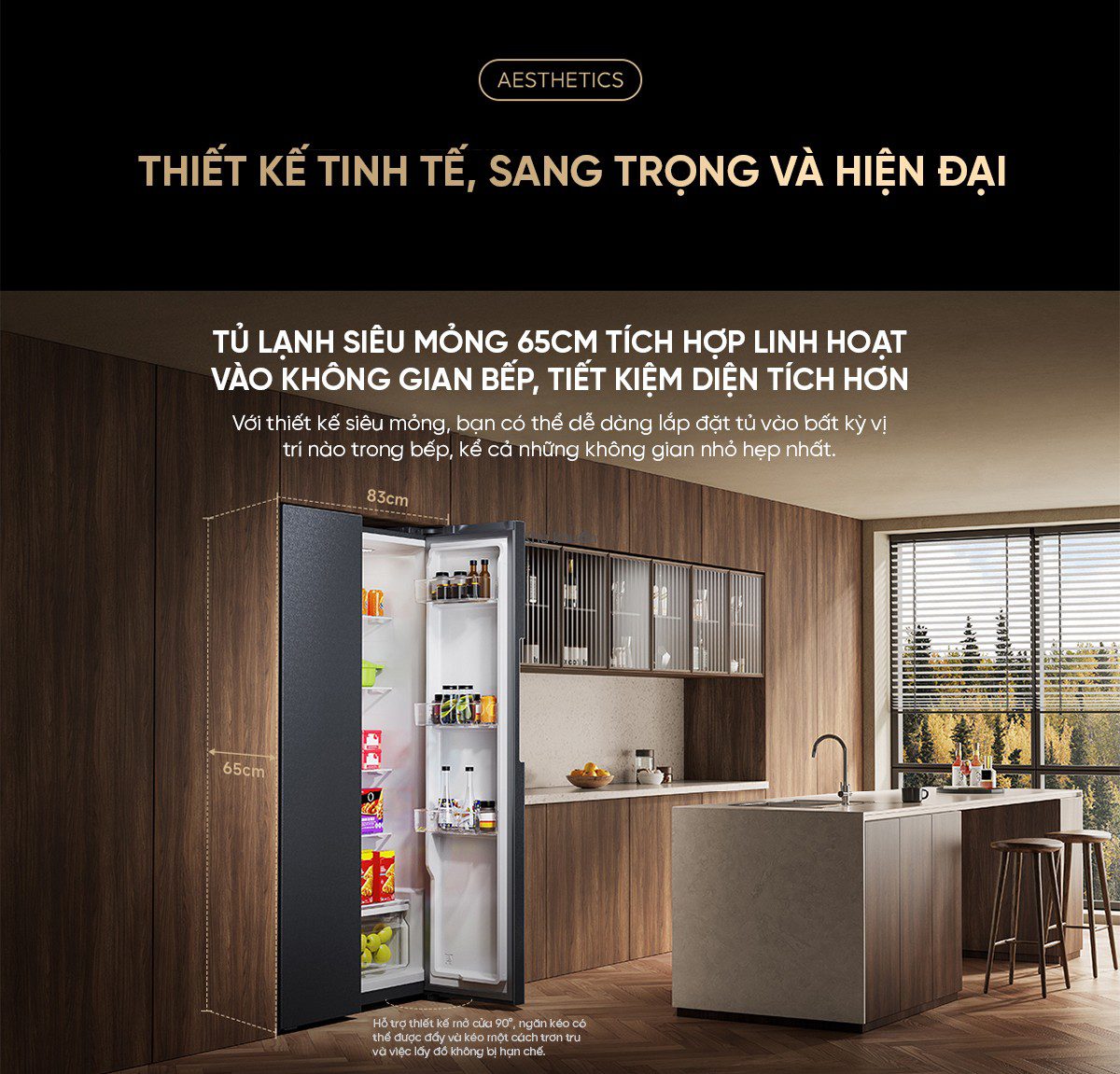 Tủ lạnh Xiaomi Mijia 501L, 2 cánh, siêu mỏng