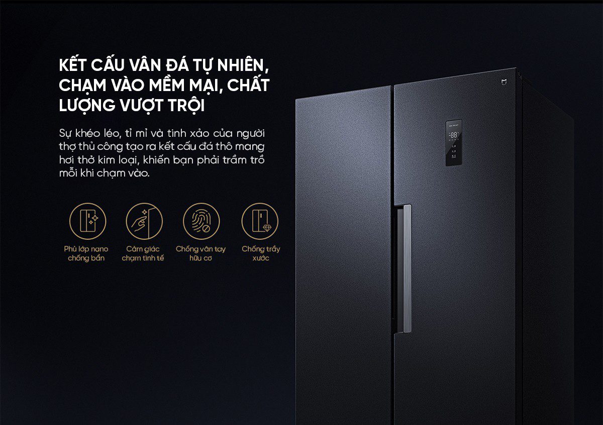 Tủ lạnh Xiaomi Mijia 501L, 2 cánh, siêu mỏng
