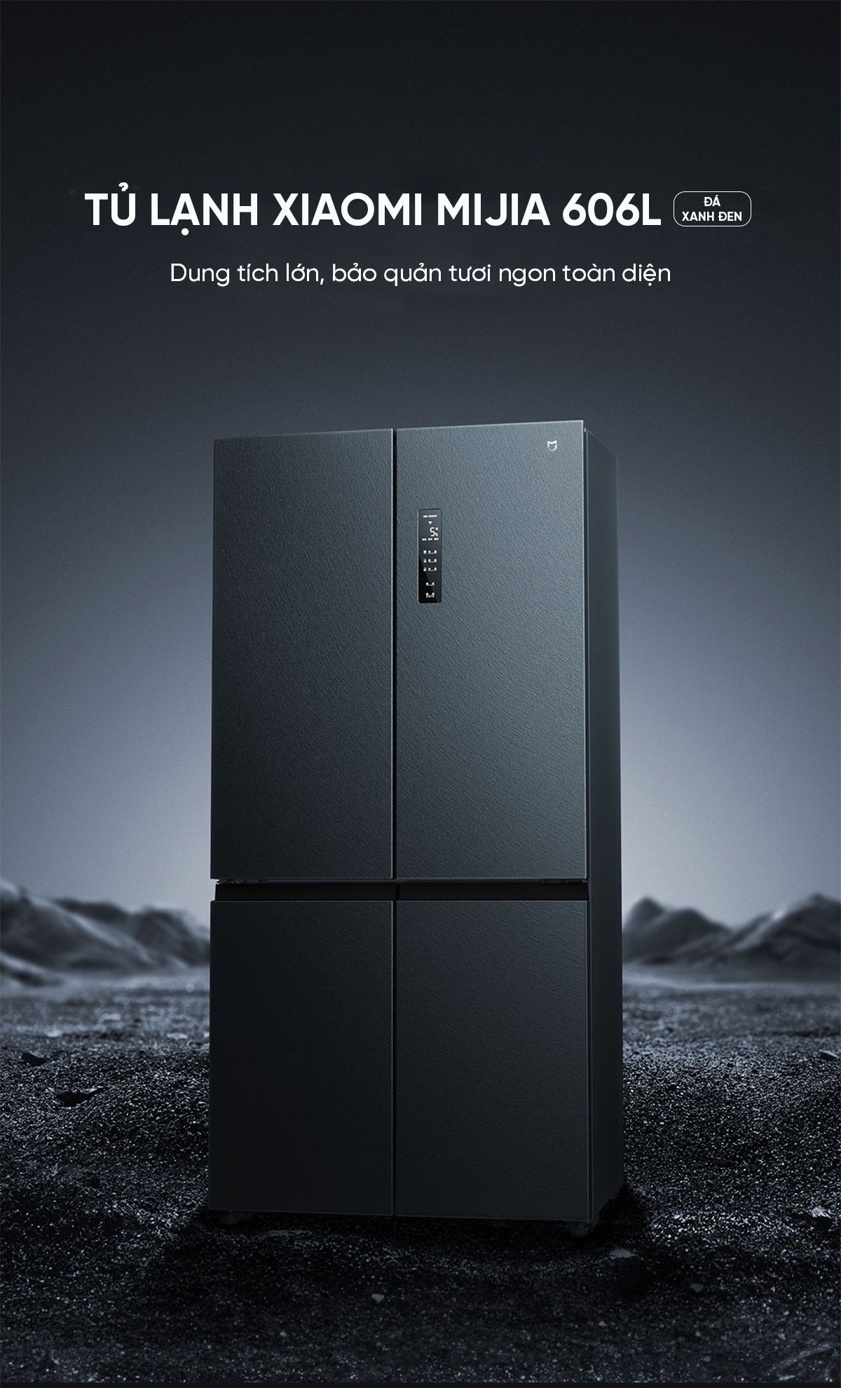 Tủ lạnh Xiaomi Mijia 606L, 4 cánh, ion khử khuẩn, cấp đông nhanh