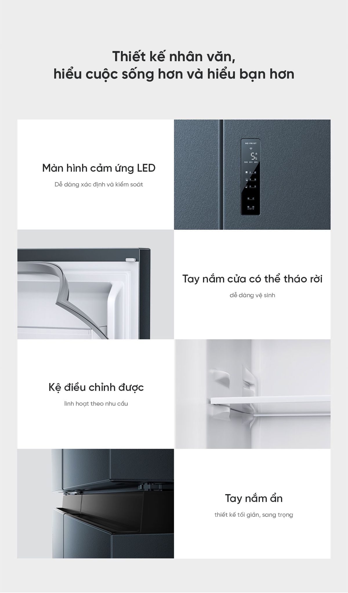 Tủ lạnh Xiaomi Mijia 606L, 4 cánh, ion khử khuẩn, cấp đông nhanh