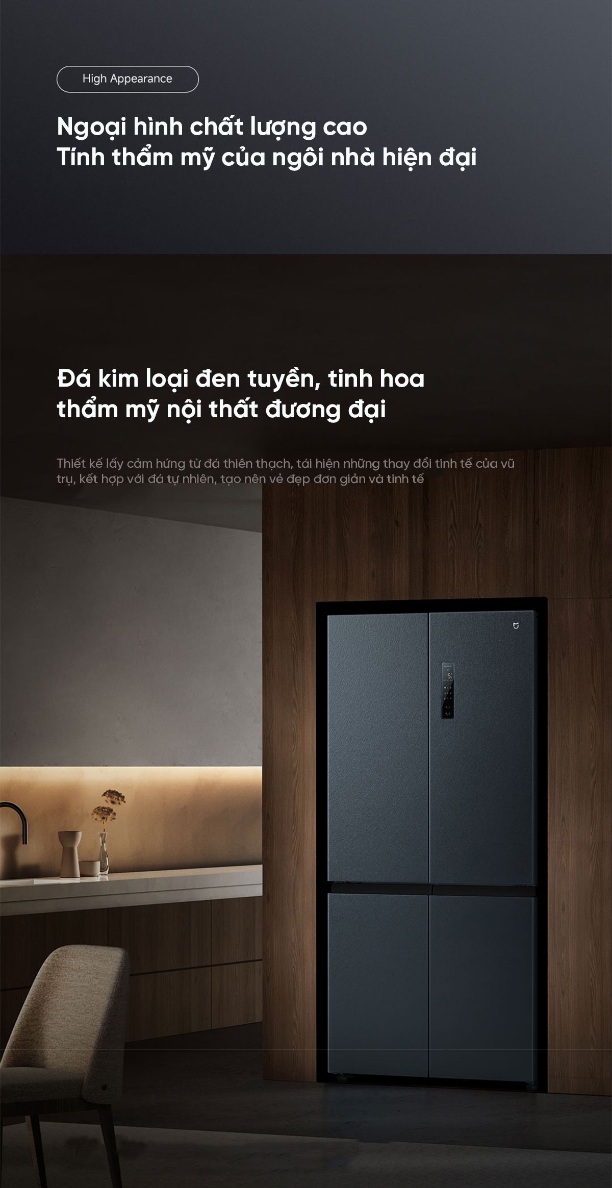 Tủ lạnh Xiaomi Mijia 606L, 4 cánh, ion khử khuẩn, cấp đông nhanh