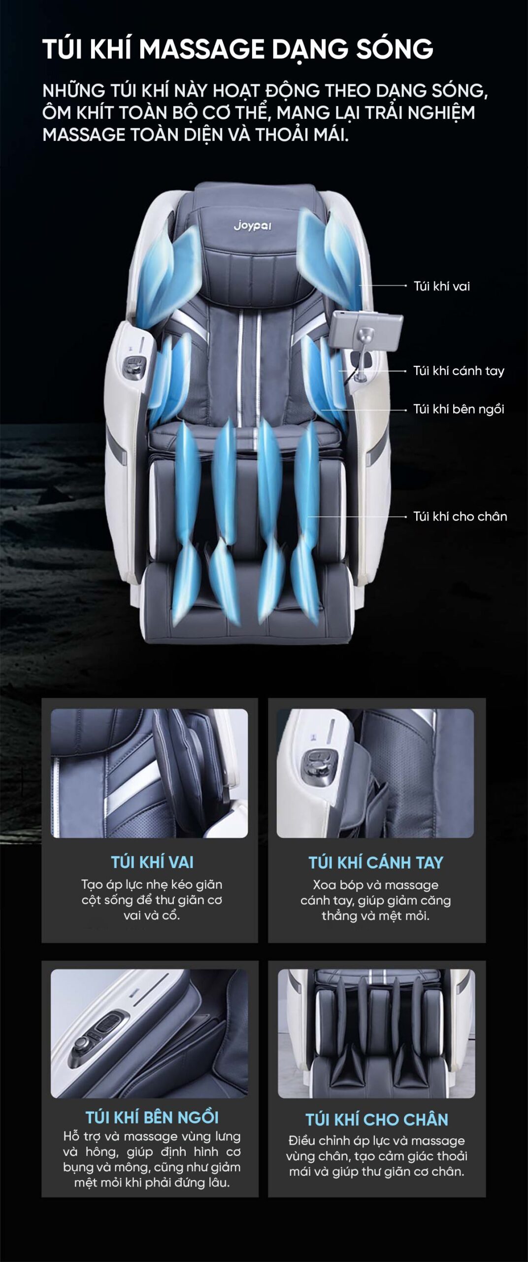 Ghế Massage Cao Cấp Xiaomi Joypal V4 Lite 4D Ai Supreme