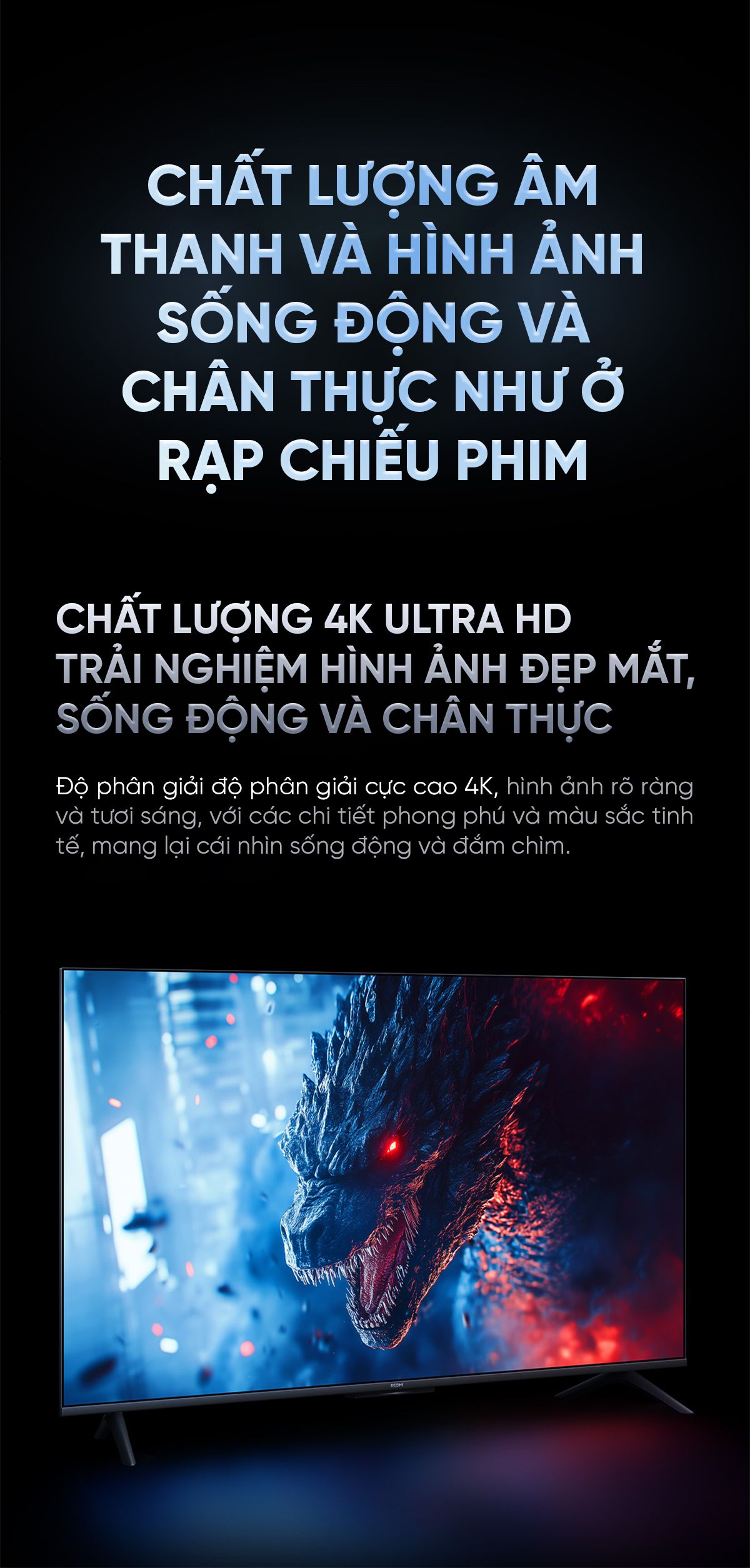 Tivi Xiaomi Redmi A Pro 43 Inch 2025 Ram 3/64GB Tiết Kiệm Điện
