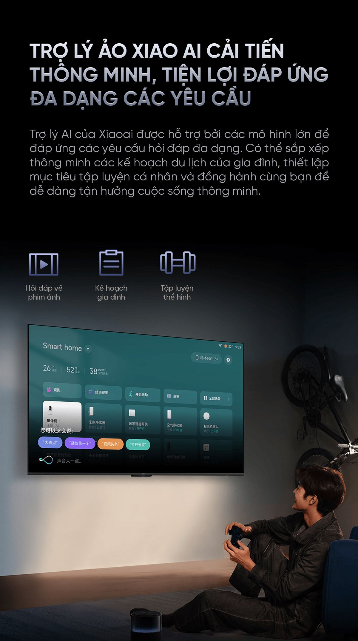 Tivi Xiaomi Redmi A Pro 65 Inch 2025 Ram 3/64GB 144Hz Tiết Kiệm Điện