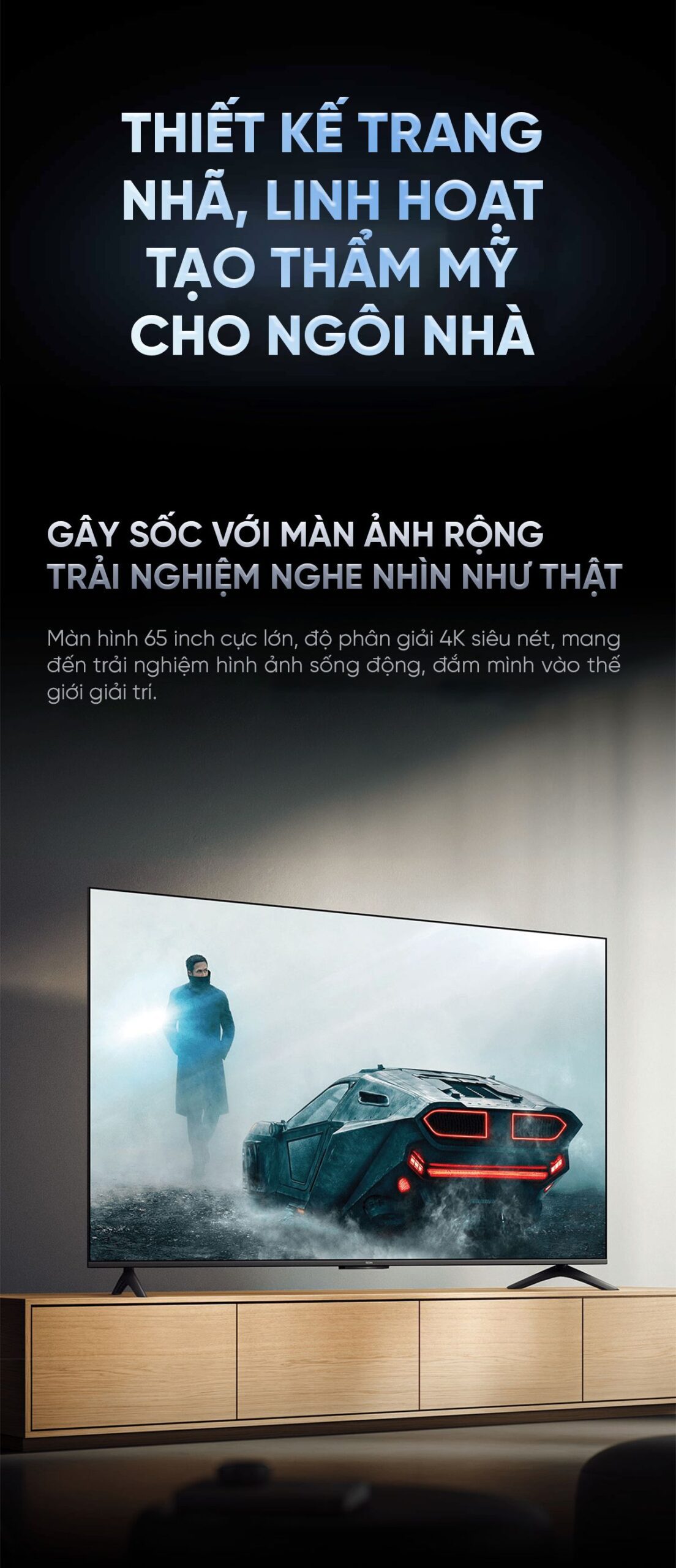 Tivi Xiaomi Redmi A Pro 65 Inch 2025 Ram 3/64GB 144Hz Tiết Kiệm Điện
