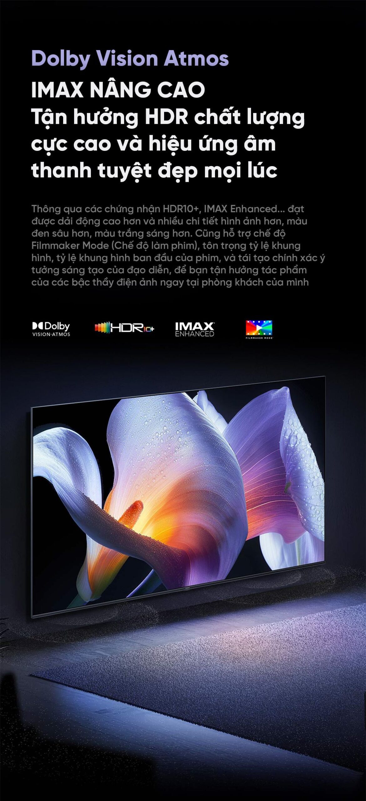 Tivi Xiaomi S Pro 65 Mini LED 65 Inch 2025 240Hz Ram 4/64GB