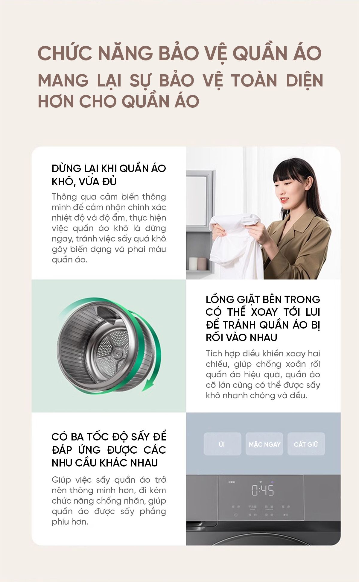 Máy sấy Xiaomi Mijia H100MJ102S Titanium 10kg
