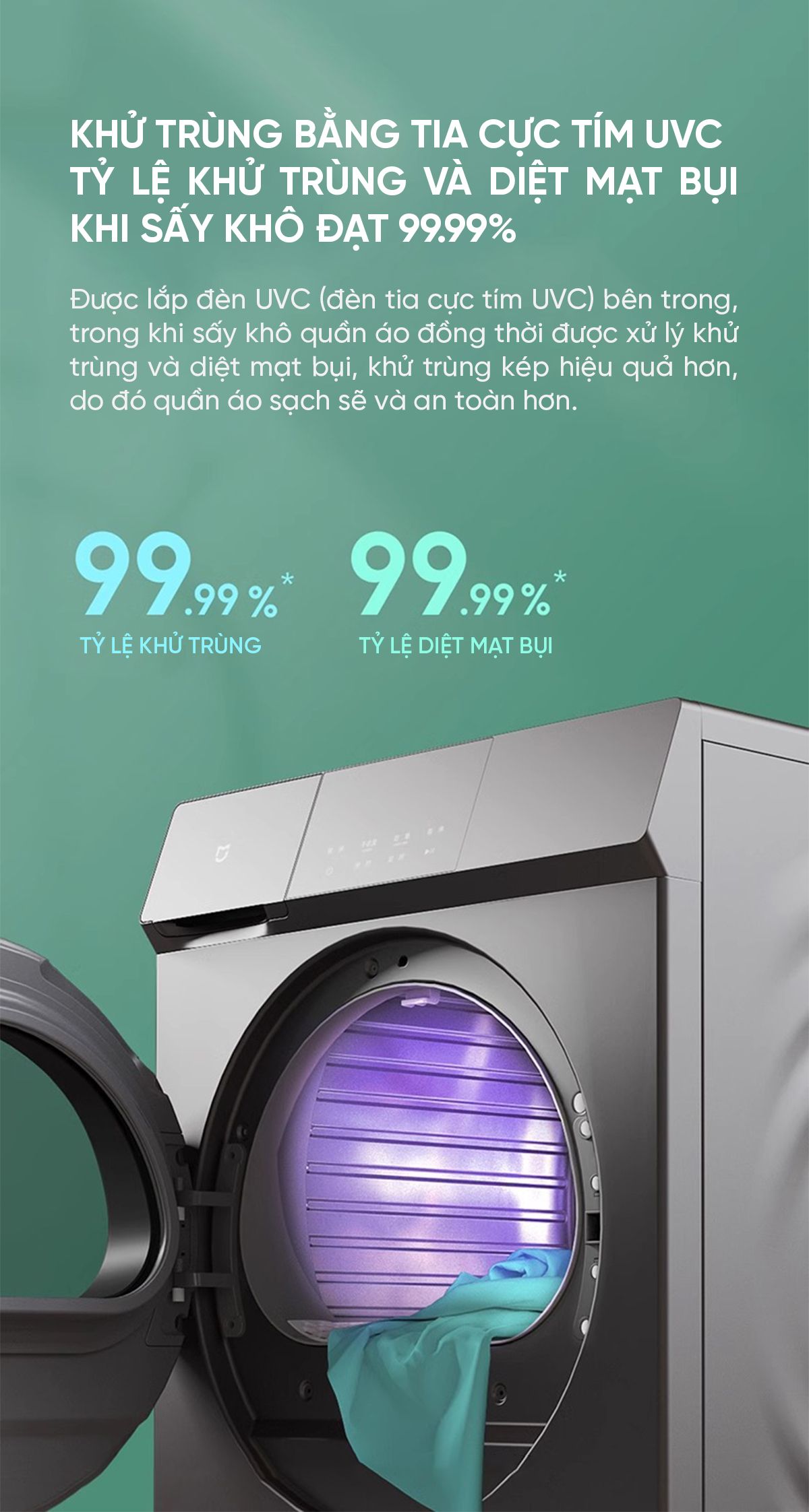 Máy sấy Xiaomi Mijia H100MJ102S Titanium 10kg
