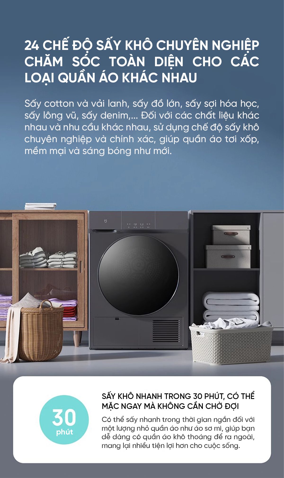 Máy sấy Xiaomi Mijia H100MJ102S Titanium 10kg