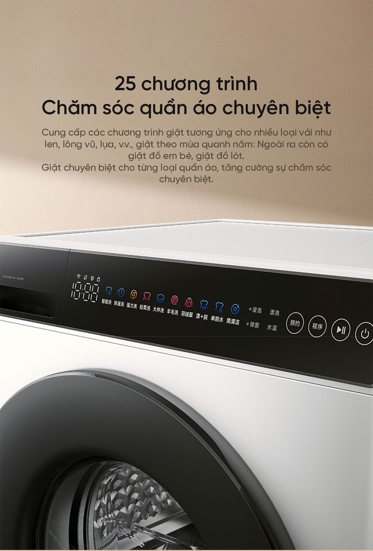Máy giặt Xiaomi Mijia MJ106, giặt 10kg, siêu mỏng