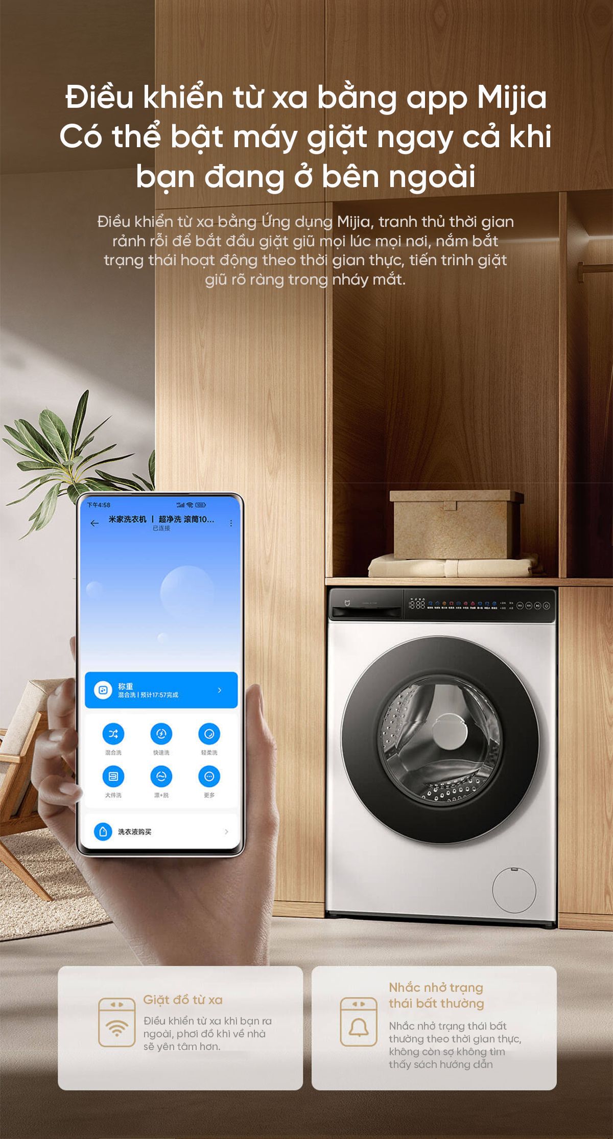 Máy giặt Xiaomi Mijia MJ106, giặt 10kg, siêu mỏng