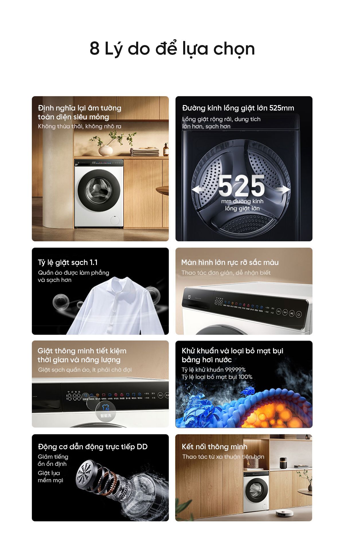 Máy giặt Xiaomi Mijia MJ106, giặt 10kg, siêu mỏng